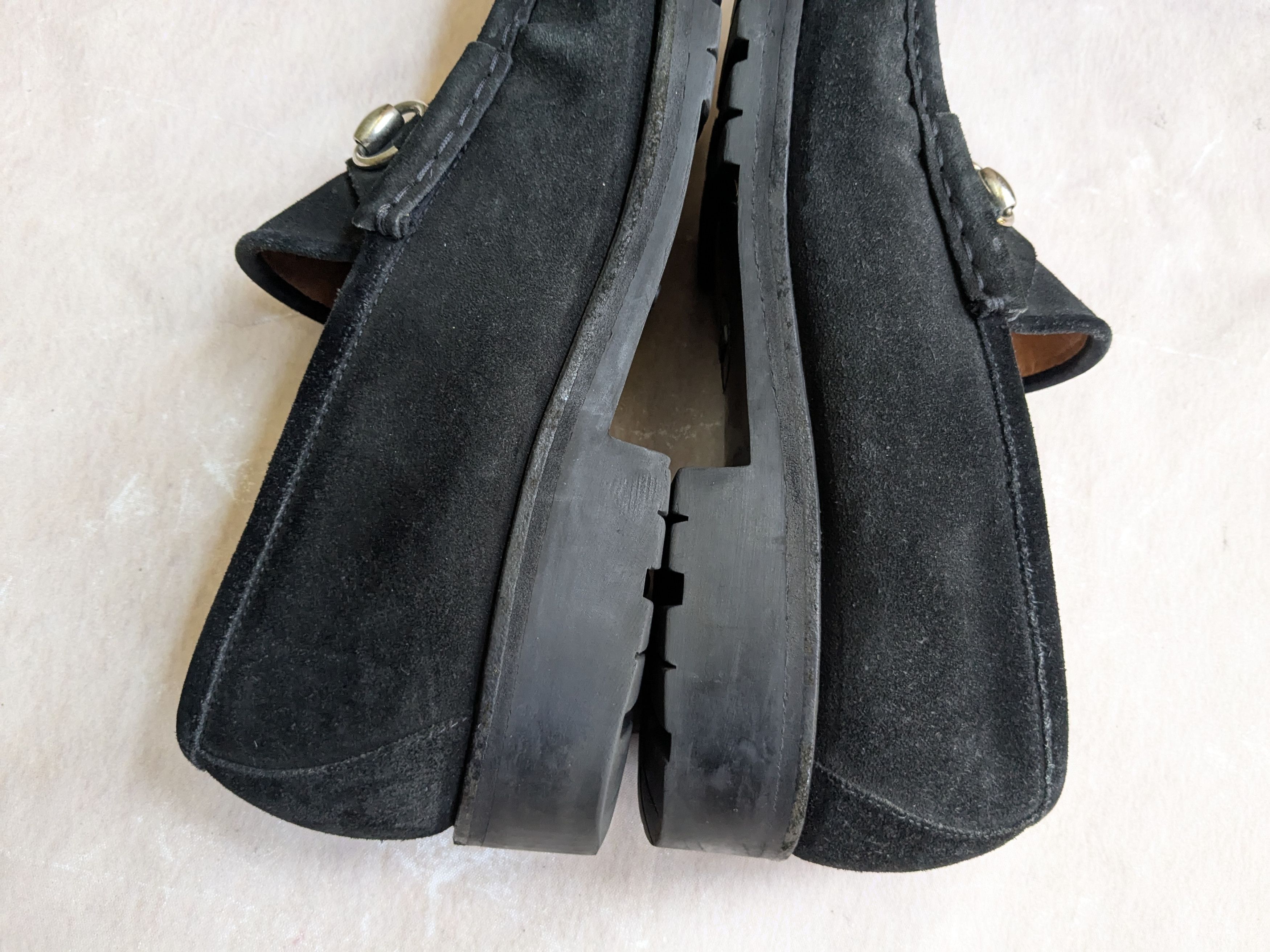 Gucci Gucci Horsebit Loafers Black Suede 11 Snaffle Bit Boat Size US 11 / EU 44 - 11 Thumbnail