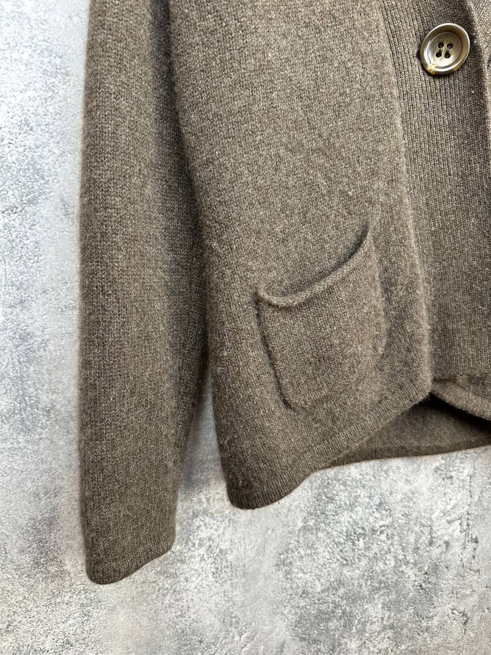Other Cashmere Polo Club V-Neck Cardigan 100% Cashmere Taupe Size L / US 10 / IT 46 - 6 Thumbnail