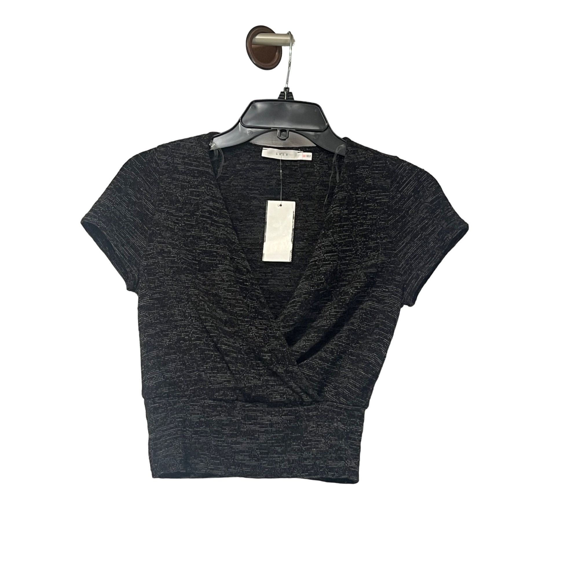 Other LUSH Surplice V-neck Crop T-shirt In Black, S Size S / US 4 / IT 40 - 10 Thumbnail