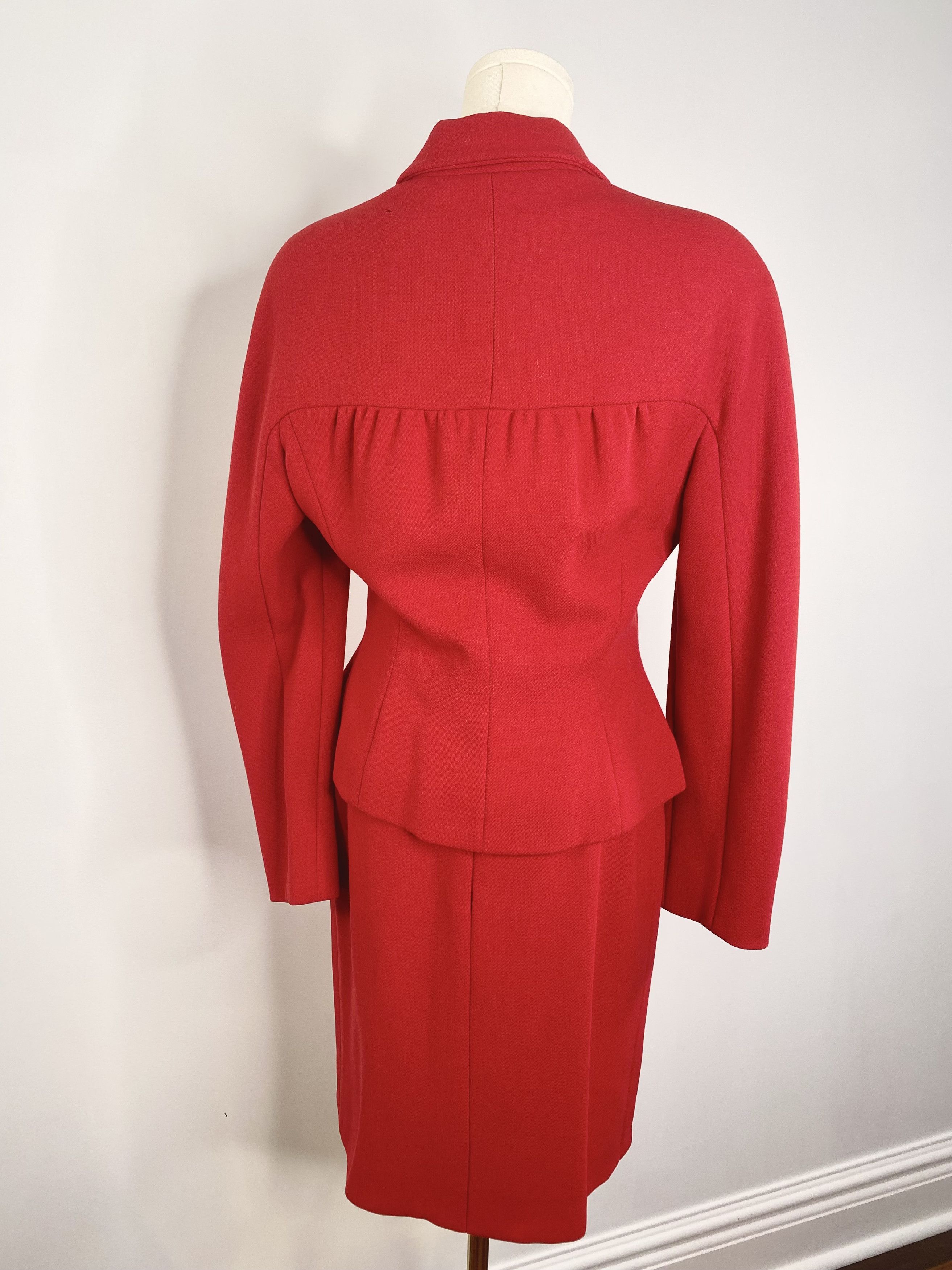 Chloe Vintage Archival Chloe - Red 2-Piece Skirt Designer Suit Size ONE SIZE - 11 Thumbnail