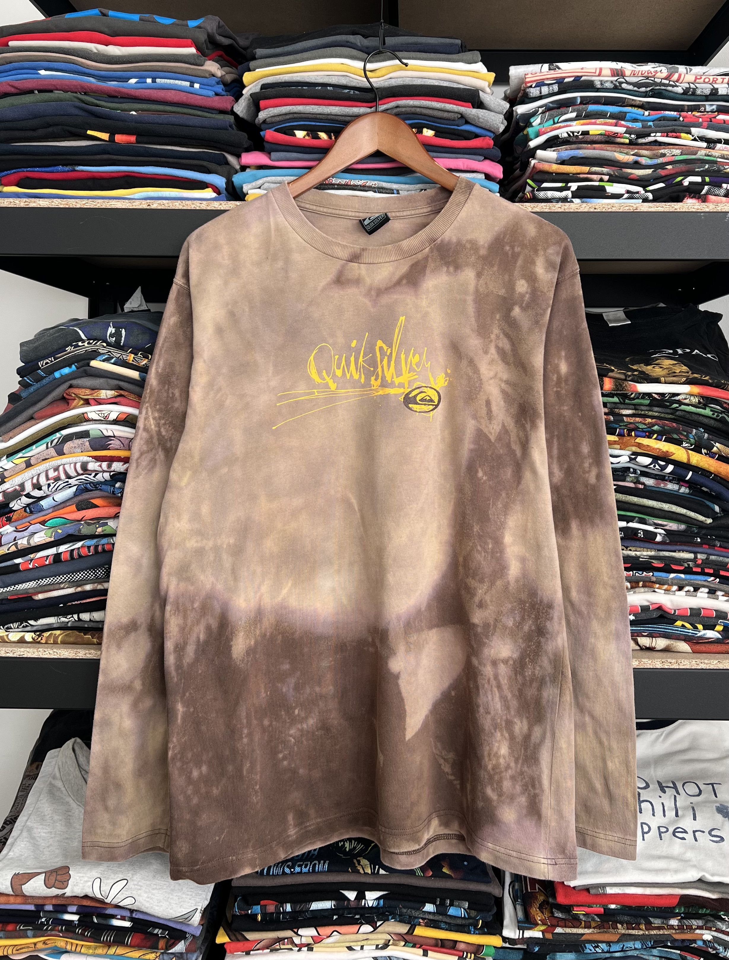 Vintage 90s Quiksilver Surfing Tie Dye Long Sleeve Shirt