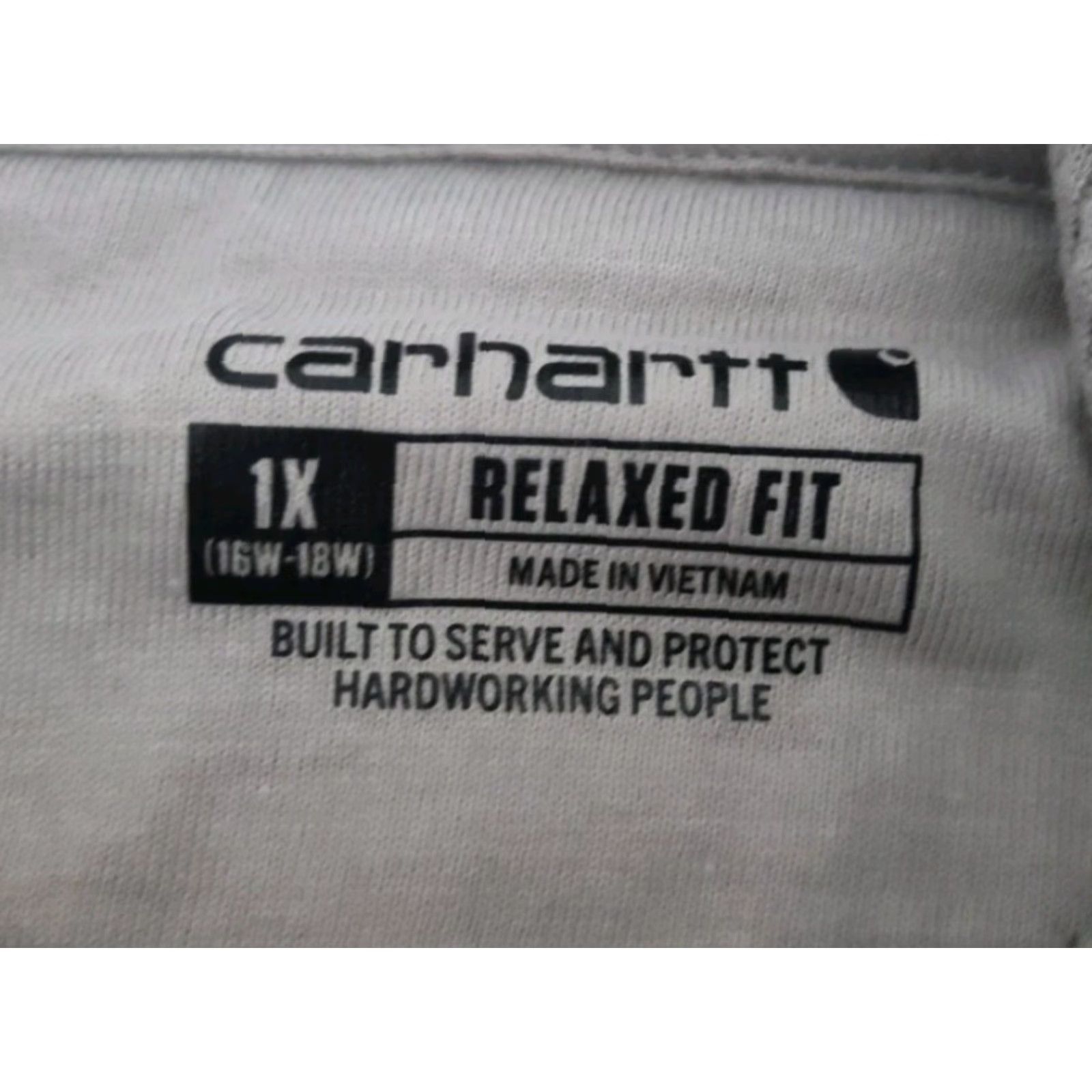 Carhartt Carhartt Waffle Knit Pocket Hoodie 1X Women’s Relaxed Heather Gray 16-18 EUC Size XL / US 12-14 / IT 48-50 - 6 Thumbnail