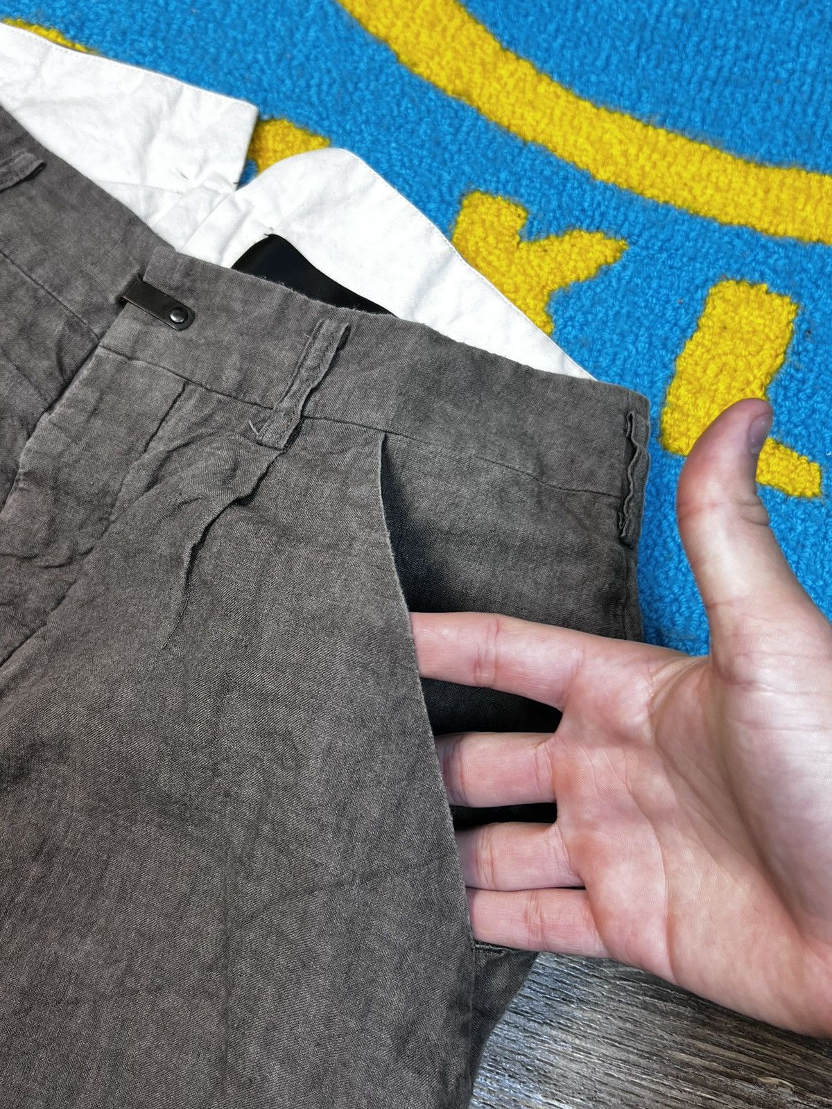 Japanese Brand × The Viridi-anne The Viridi-Anne Linen Cropped Gray Pants Size US 32 / EU 48 - 5 Thumbnail
