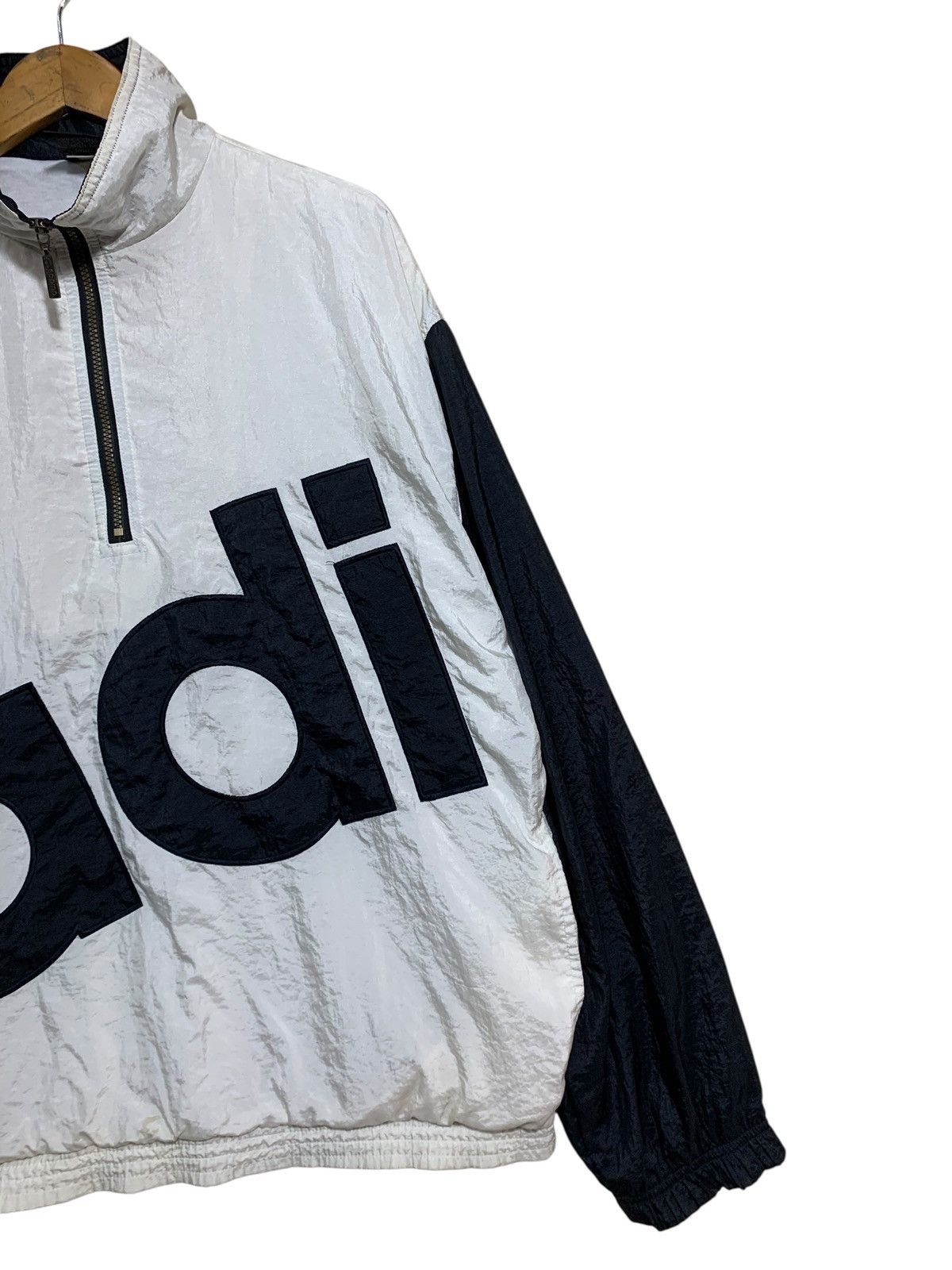 Adidas 🔥VTG ADIDAS SPELLOUT HALFZIPPER JACKETS Size US L / EU 52-54 / 3 - 4 Thumbnail