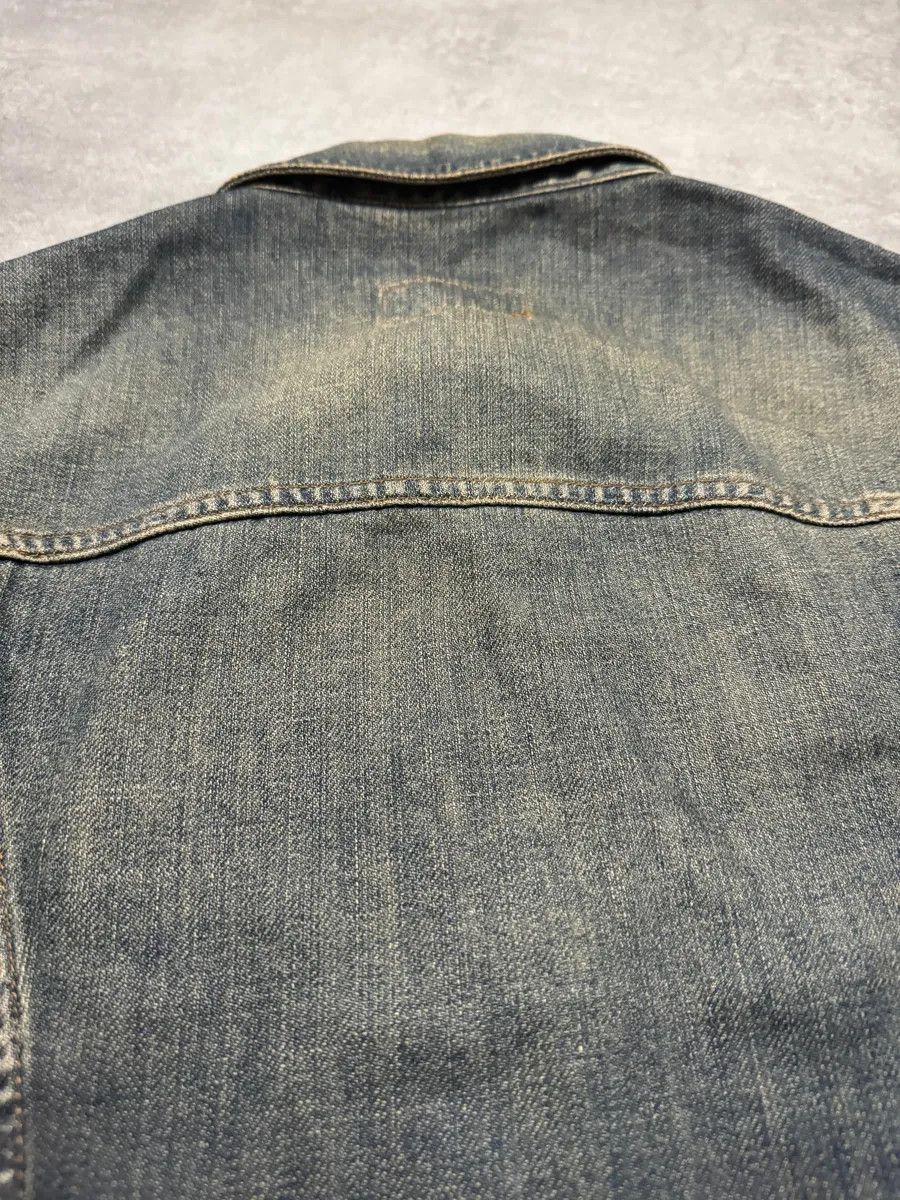 Dolce & Gabbana 2000s Dolce & Gabbana Grey Distressed Aged Denim Jacket Size XS / US 0-2 / IT 36-38 - 5 Thumbnail