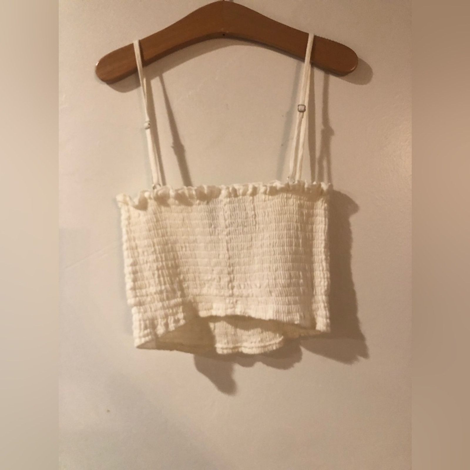 Reformation Reformation. Ribbed cropped top in white Size S / US 4 / IT 40 - 6 Thumbnail