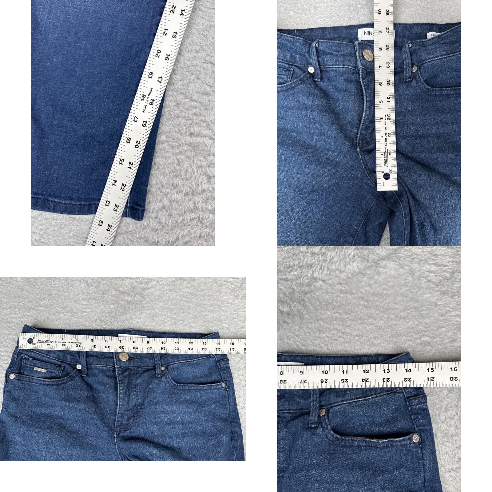 Nine West Nine West Chrystie Cap Straight Jeans Womens 4 Blue Wash Mid Rise Denim 28x24.5 Size 27" / US 4 / IT 40 - 8 Thumbnail
