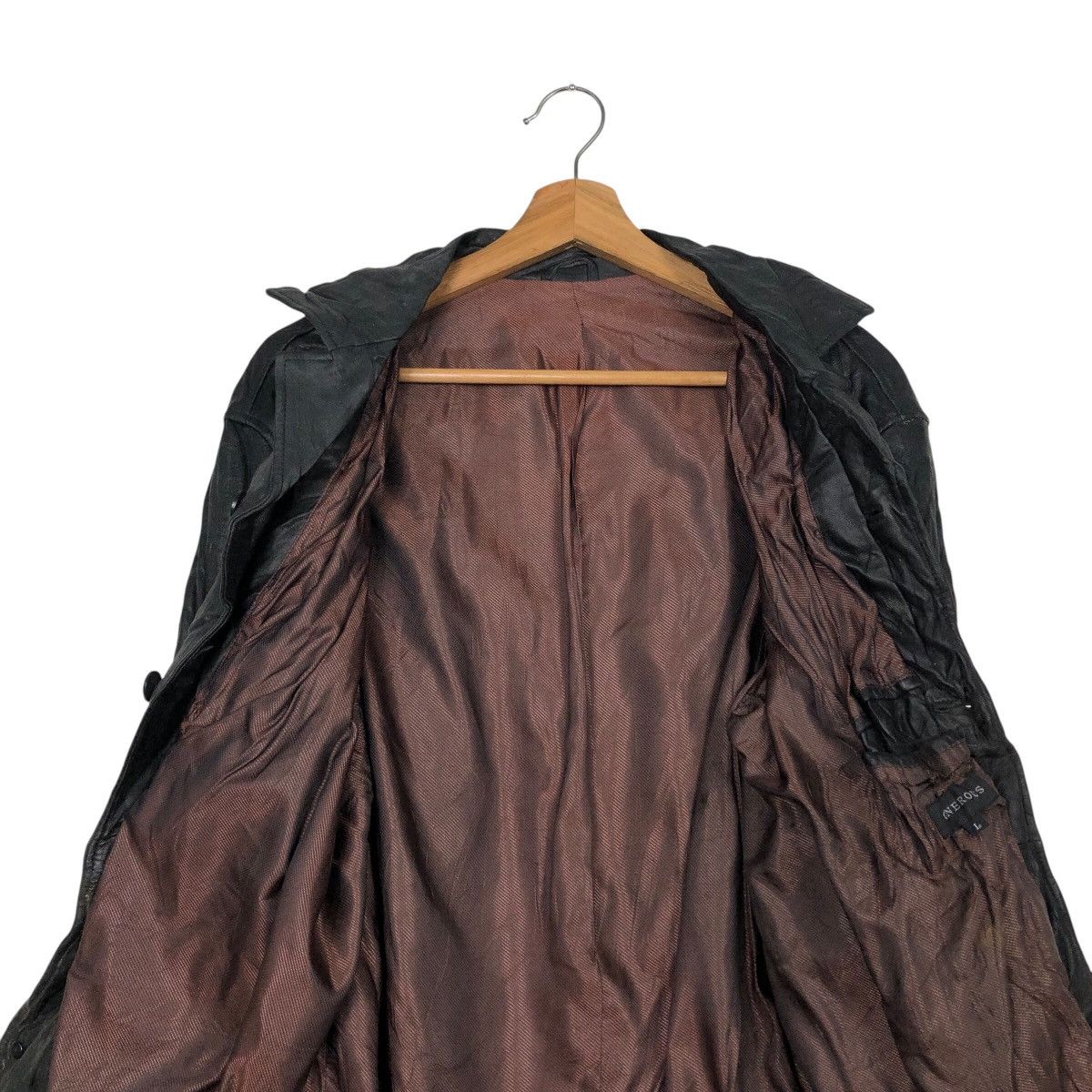 Issey Miyake 📌Vintage Genuine Leather Jacket Generous Blanket Size US L / EU 52-54 / 3 - 15 Thumbnail