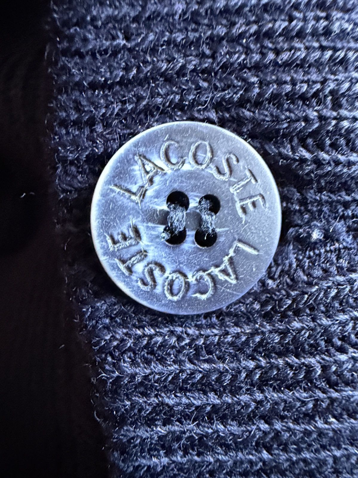 Lacoste VTG Chemise Lacoste Made in France Navy Cardigan Size US M / EU 48-50 / 2 - 10 Thumbnail