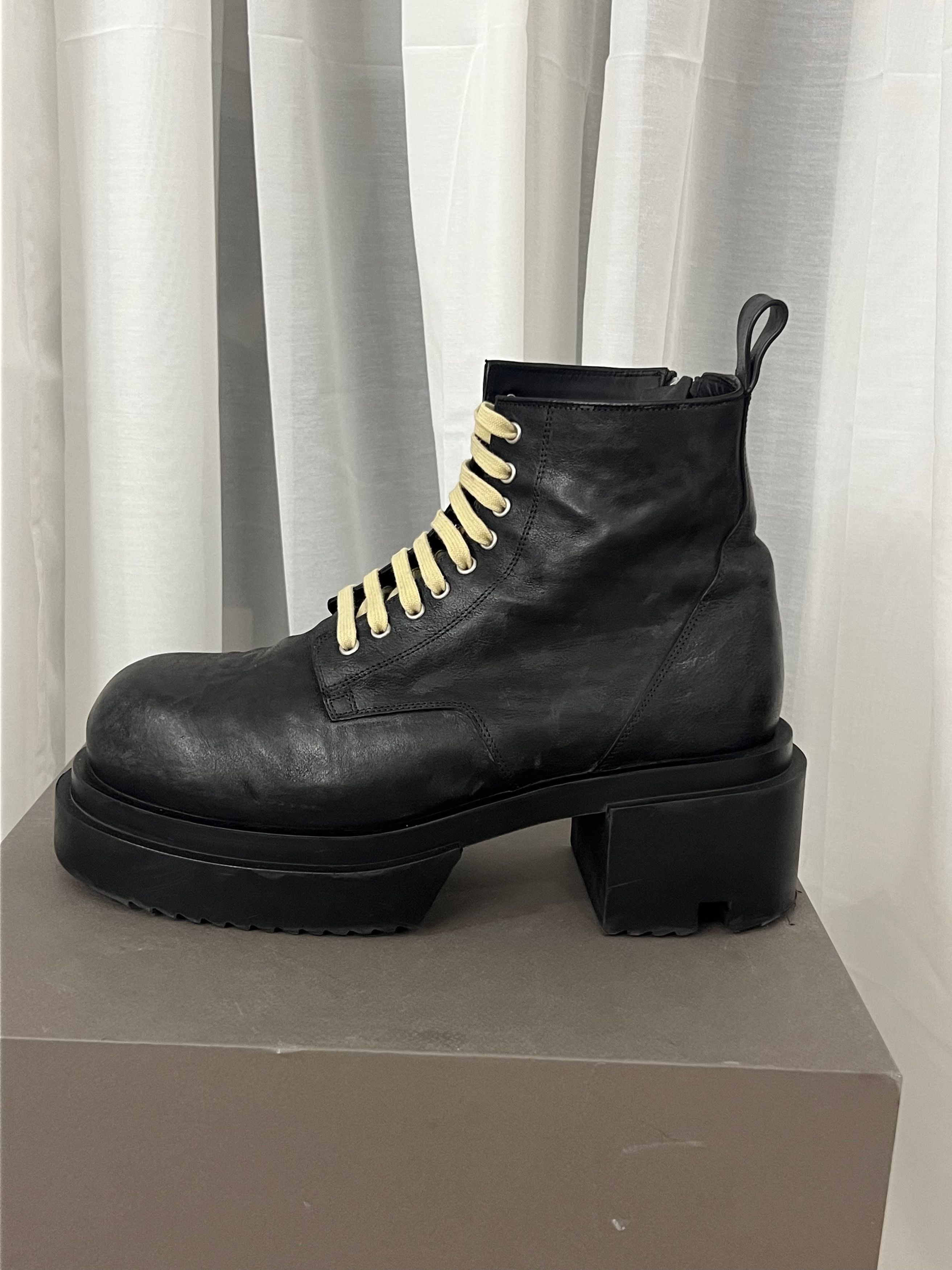 Rick Owens Black Low Army Bogun Boots EU45 US12 MSRP 1600 | Grailed