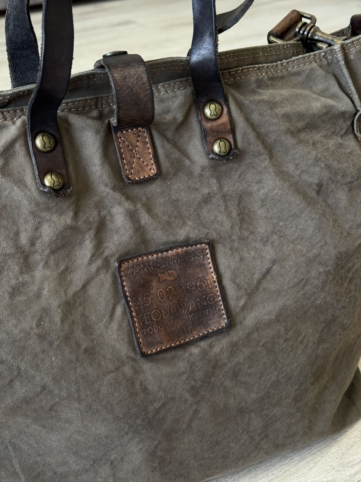 Other Vintage Campomaggi Crossbody ShoulderTote Bag Canvas Leather Size ONE SIZE - 13 Thumbnail