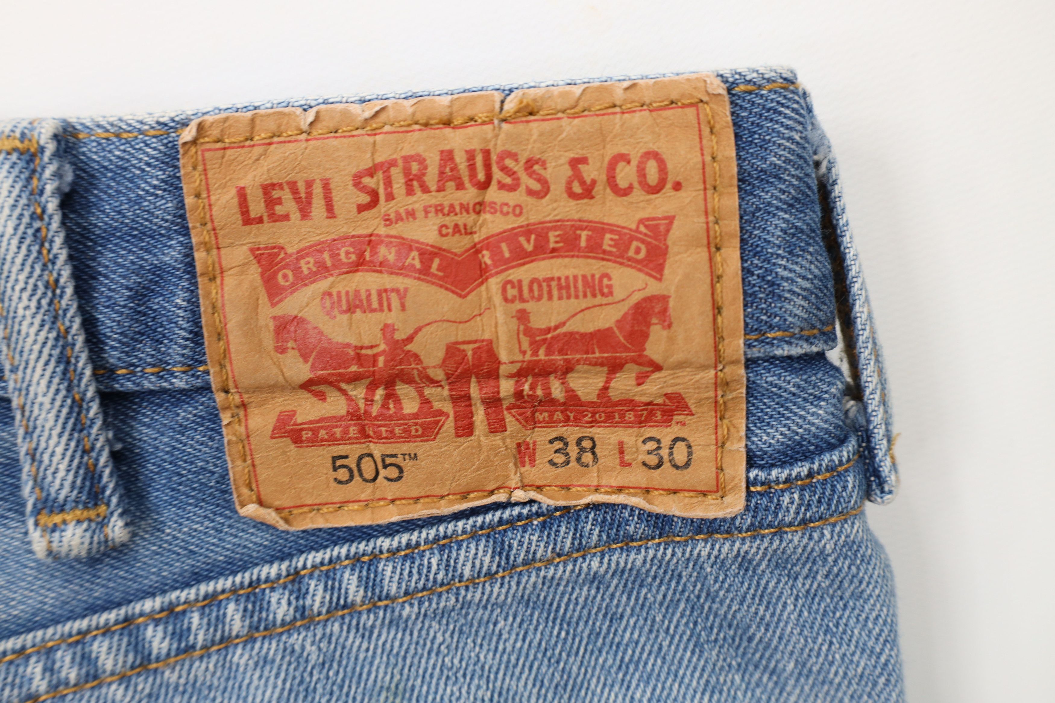 Levi's × Vintage Vintage Y2K Levis 505 Regular Fit Denim Jeans Pants Blue Size US 38 / EU 54 - 13 Thumbnail