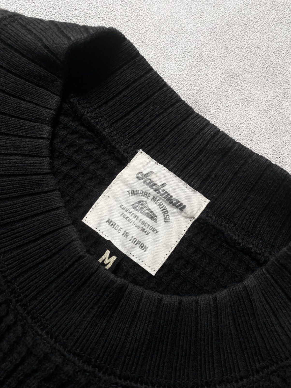 Japanese Brand Jackman waffle midneck black sweatshirt Size US M / EU 48-50 / 2 - 12 Thumbnail