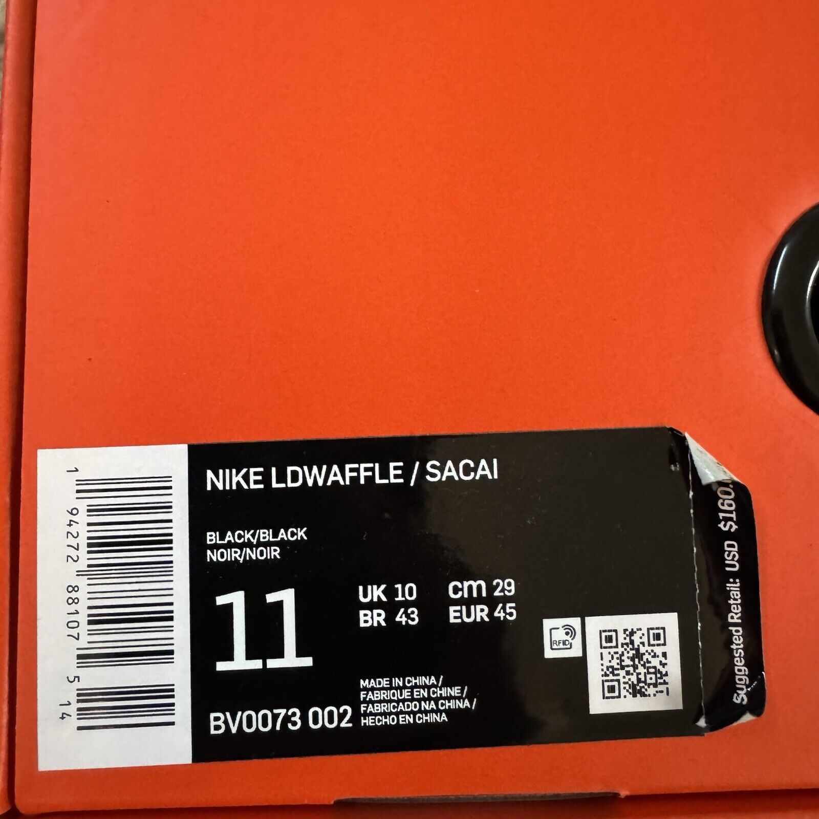Nike Size 11 - Nike sacai x LDWaffle Black Nylon Size US 11 / EU 44 - 7 Thumbnail