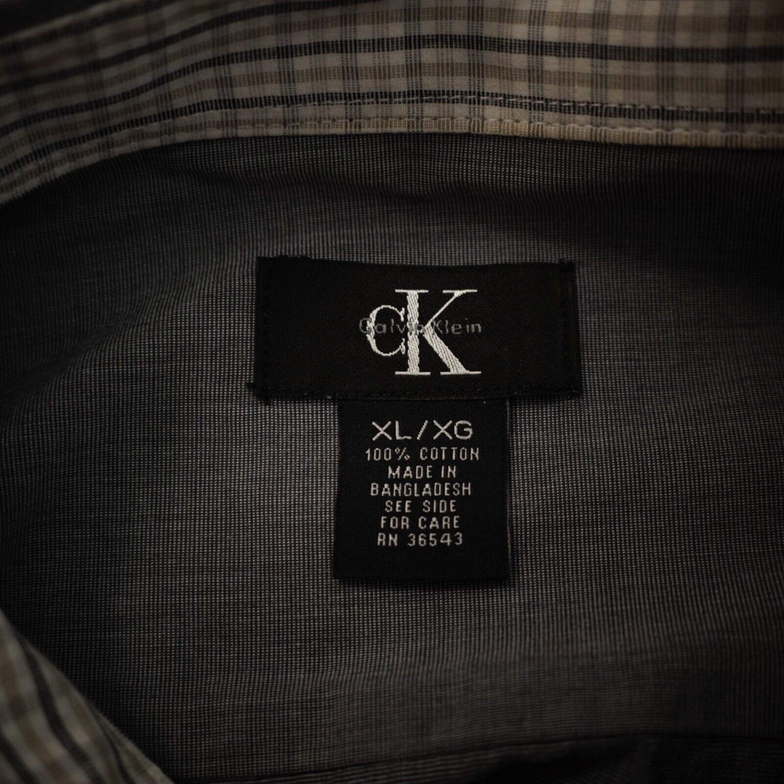 Calvin Klein Calvin Klein Gray XL Flip Cuff Collared Cotton Button Down Size US XL / EU 56 / 4 - 10 Thumbnail