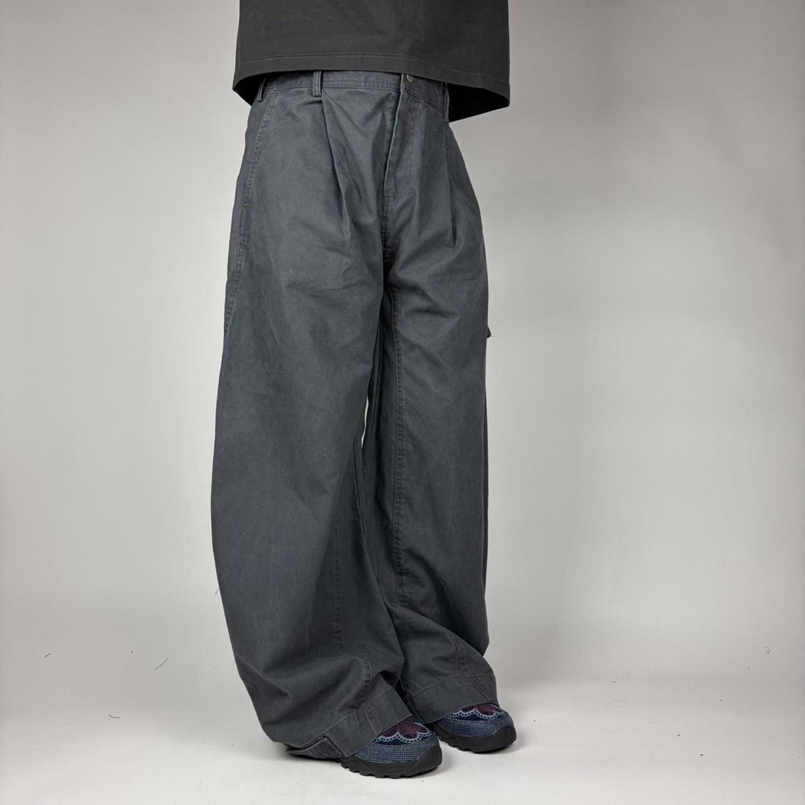 Other Grey Balloon Pleated Workwear Pants Size US 34 / EU 50 - 5 Thumbnail