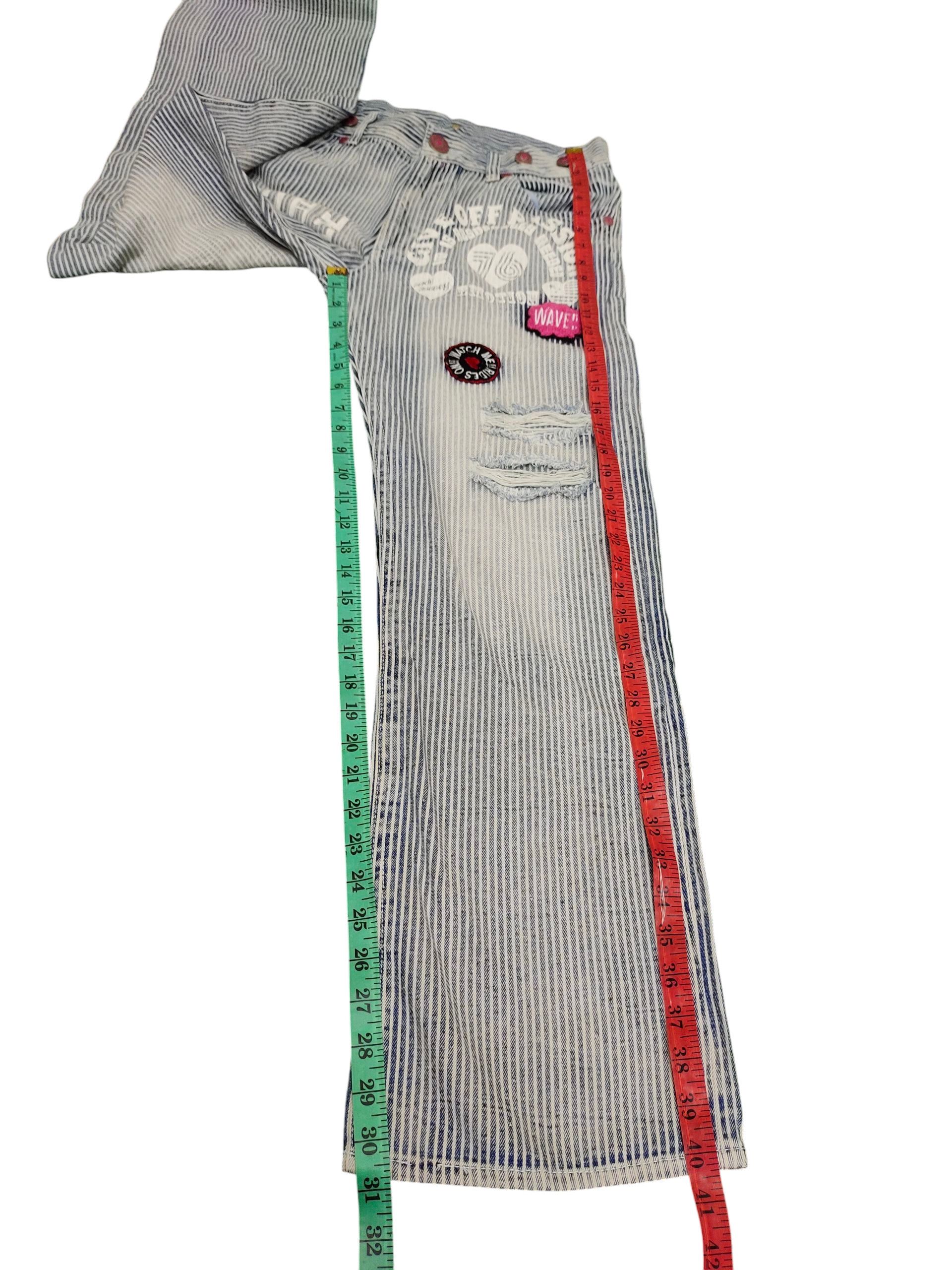 Hysteric Glamour Vintage California Jeans Patchwork Distress Hickory Denim Size US 33 - 16 Thumbnail