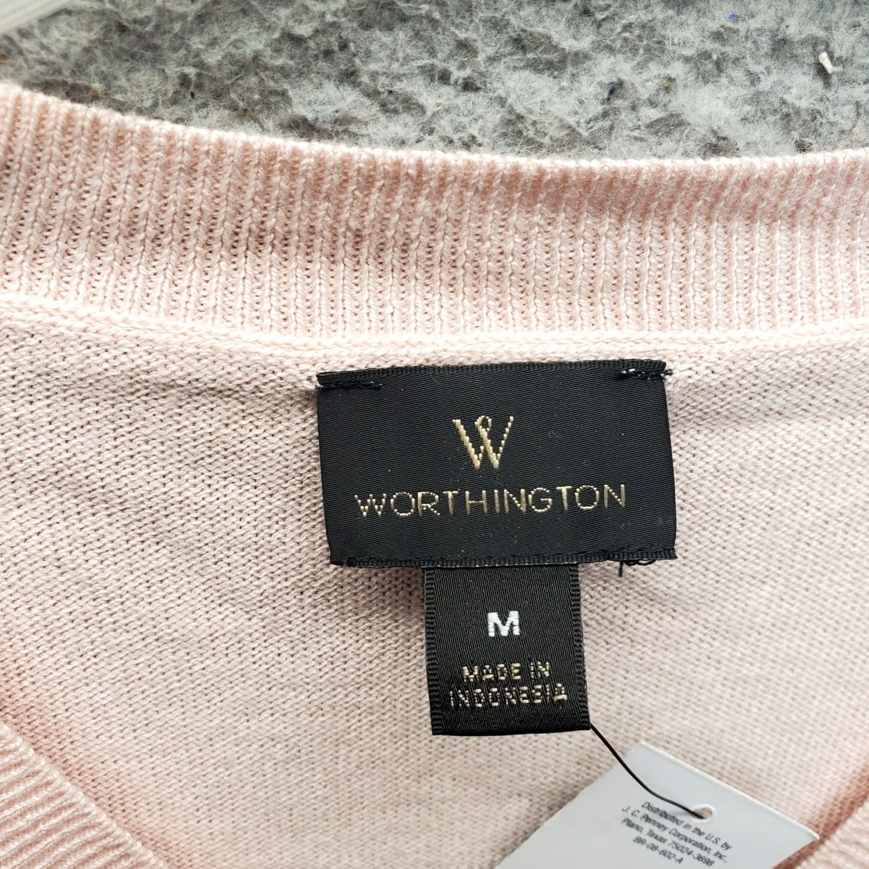 Worthington Worthington Womens Sweater Raglan Sleeve V-Neck Pullover M Pink Slim Knit Shirt Size M / US 6-8 / IT 42-44 - 5 Thumbnail