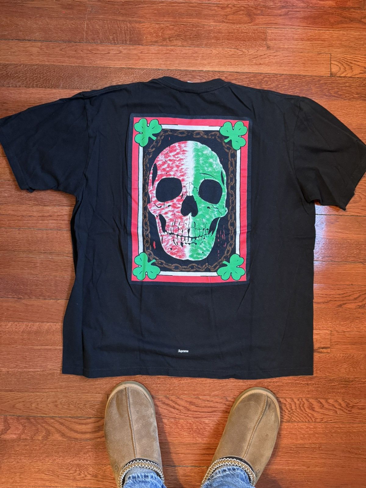 Supreme Supreme Mike Kelley Banner Skull Tee T Shirt XL Black