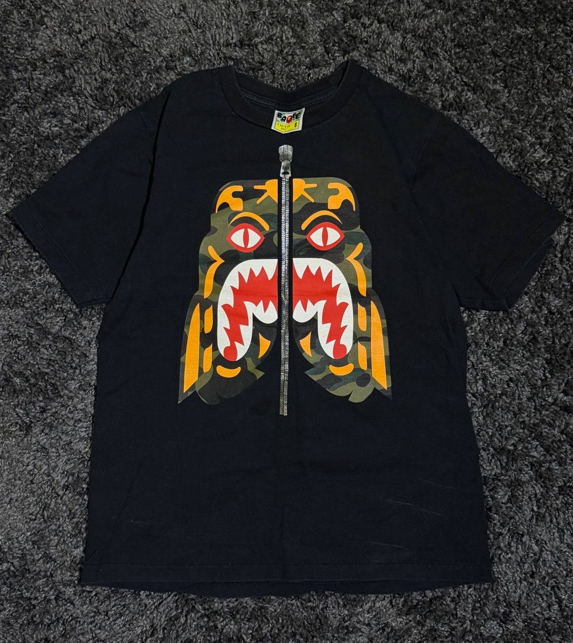 Bape bape tiger black tee Size US S / EU 44-46 / 1 - 1 Thumbnail