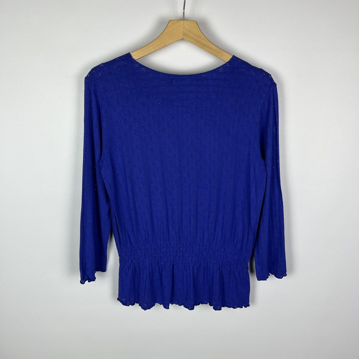 Gudrun Sjoden Gudrun Sjoden Crochet Long Sleeve T-Shirt Blue Size L Ladies Size L / US 10 / IT 46 - 8 Thumbnail