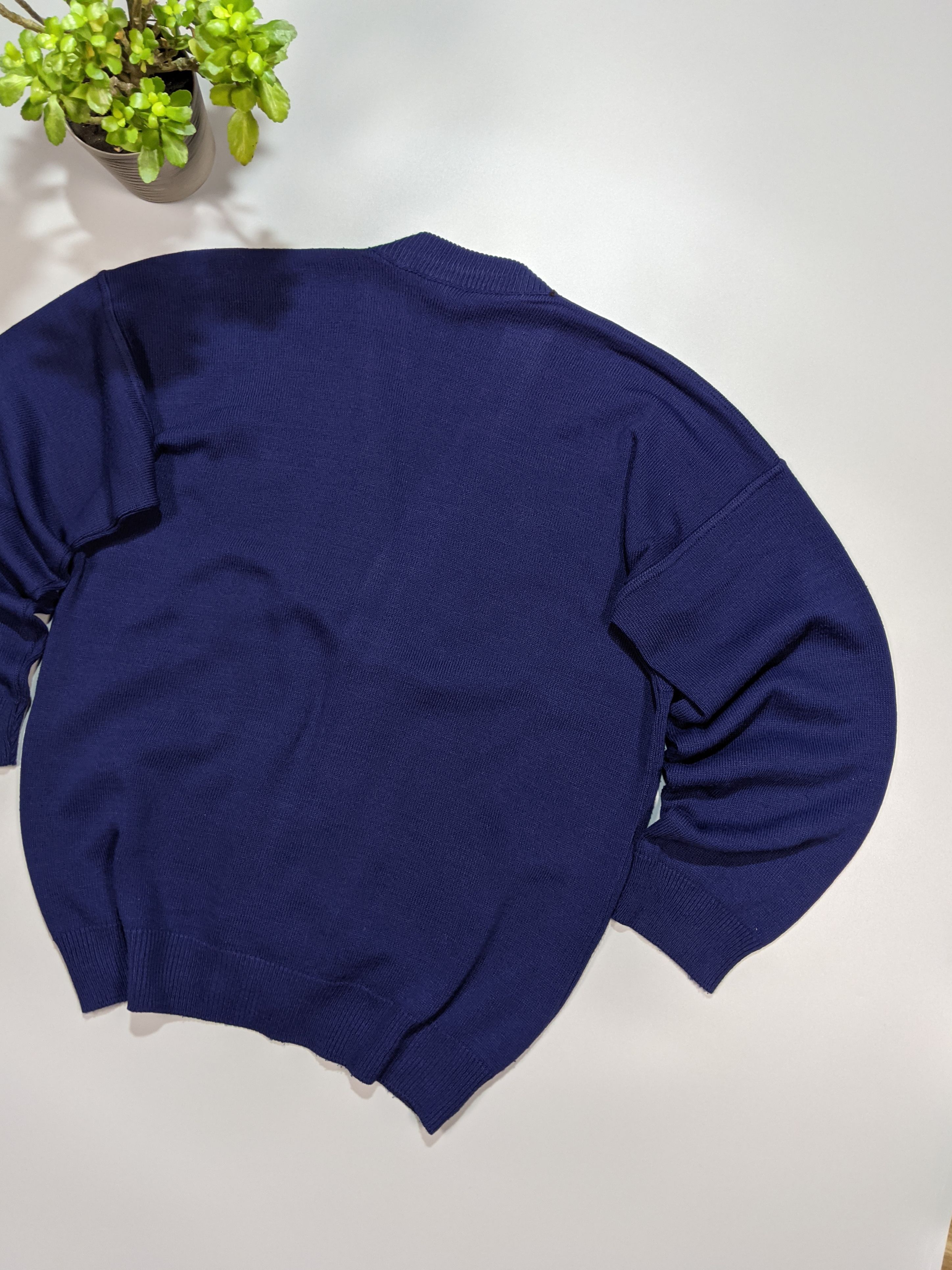 Lacoste × Vintage LACOSTE Men's Vintage 90' Navy Blue Cardigan Sweater Size US XL / EU 56 / 4 - 8 Thumbnail