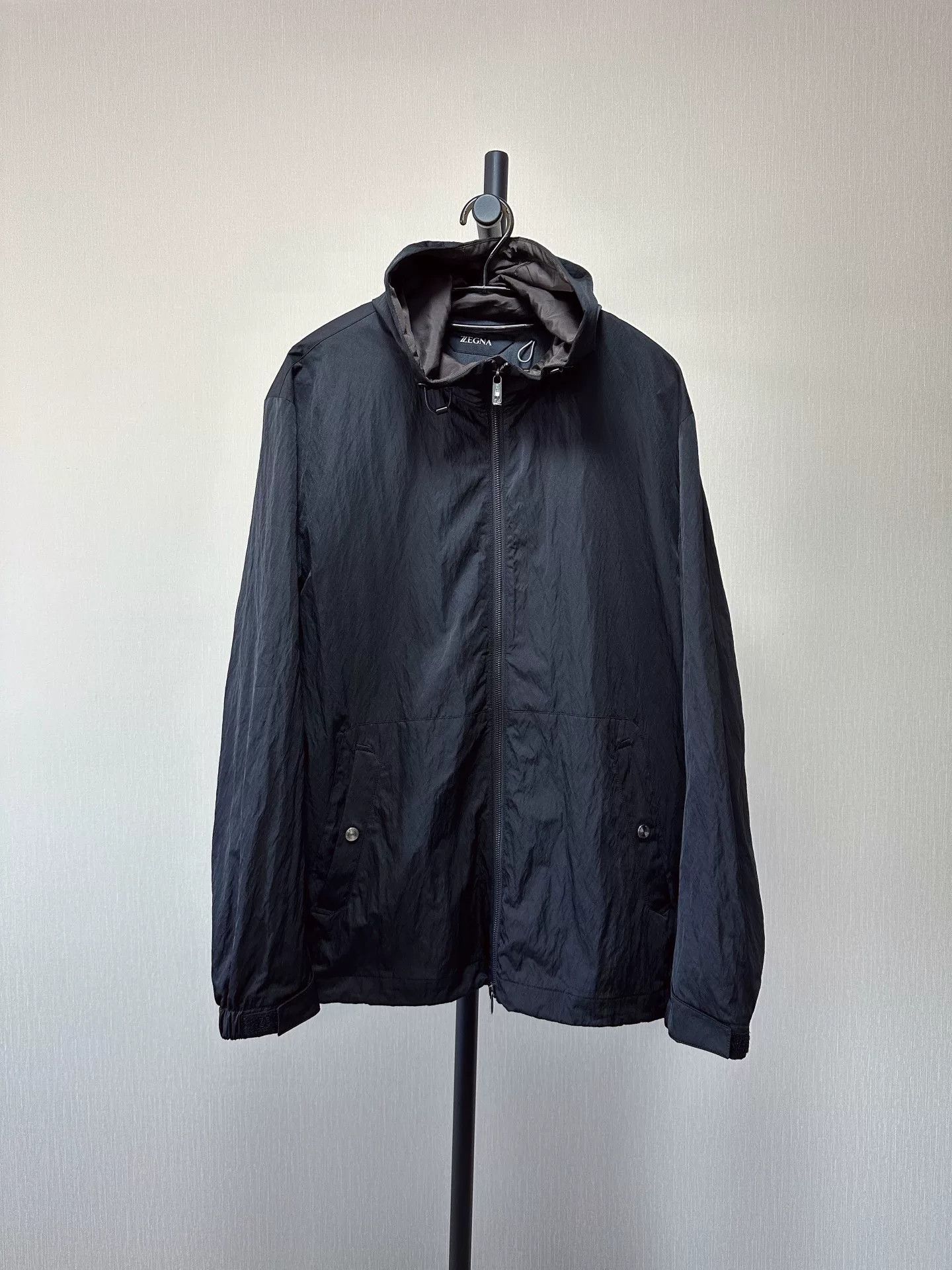 Ermenegildo Zegna Zegna Black Casual Hooded Jacket Size US L / EU 52-54 / 3 - 1 Thumbnail