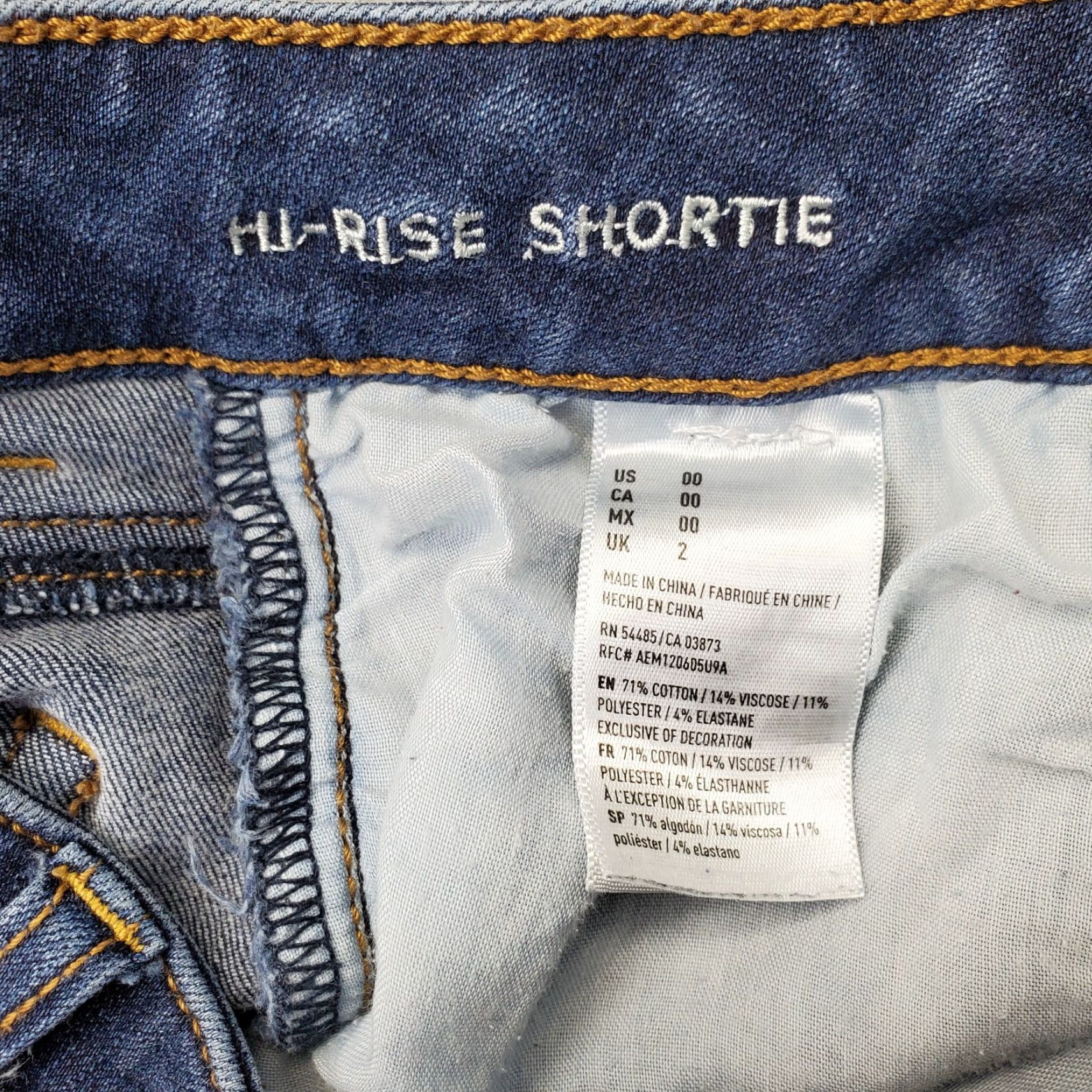 American Eagle Outfitters American Eagle Outfitters Shorts Women Size 00 Blue Denim High Rise Distressed Size 24" / US 00 / IT 34 - 7 Thumbnail