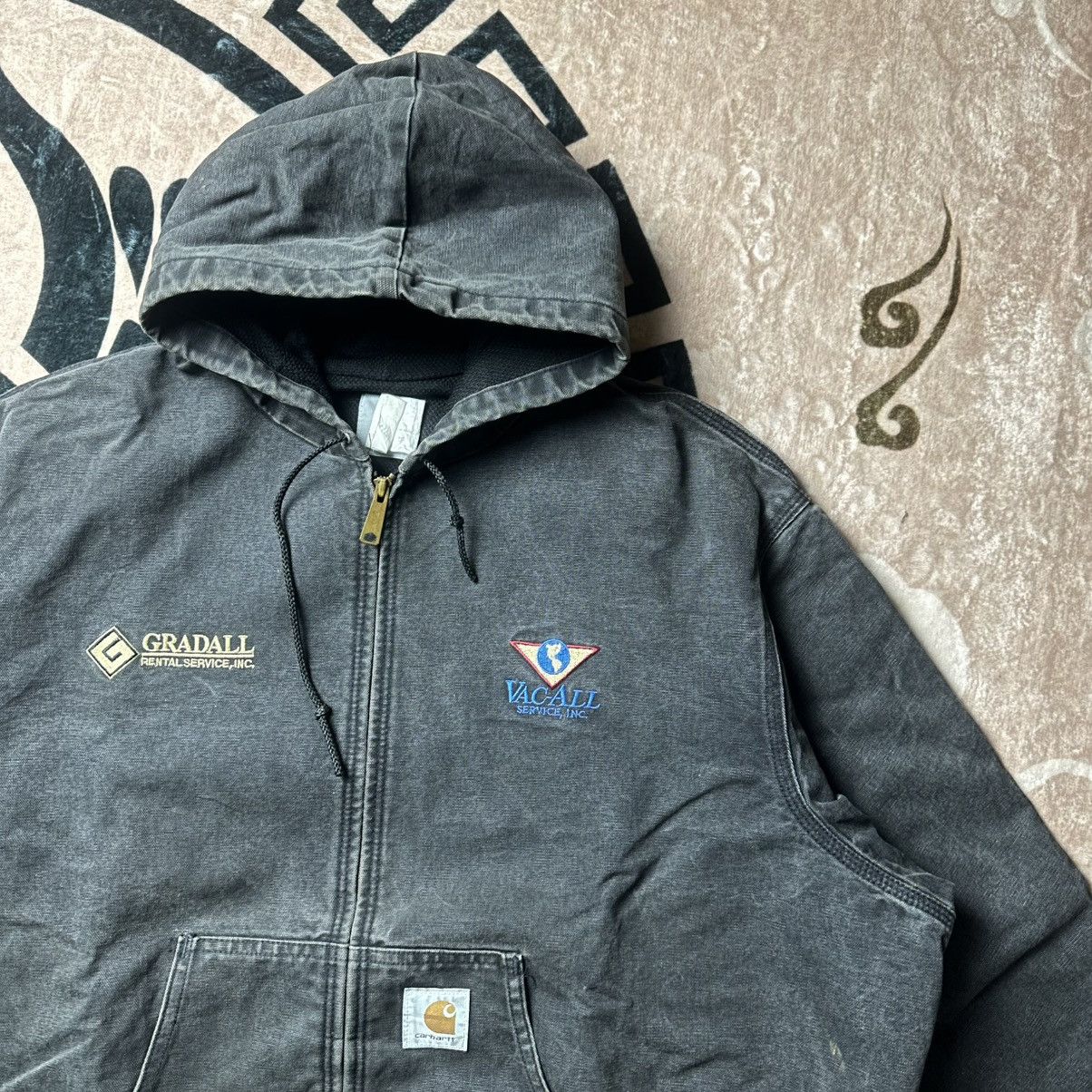 Vintage Carhartt Hooded Jacket Faded Black