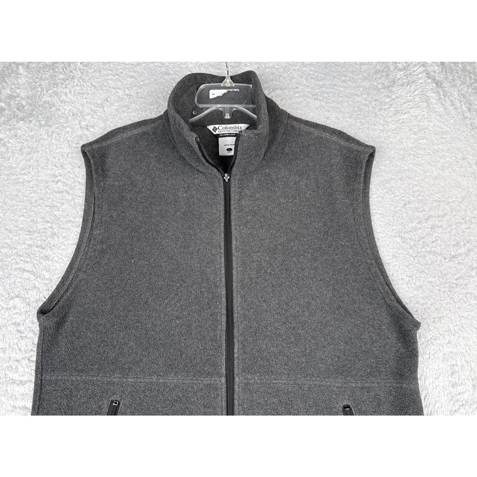 Vintage Columbia Vest Mens Large Gray Full Zip Pockets Fleece Outdoor Hiking Warm Lightweight Size US L / EU 52-54 / 3 - 4 Thumbnail