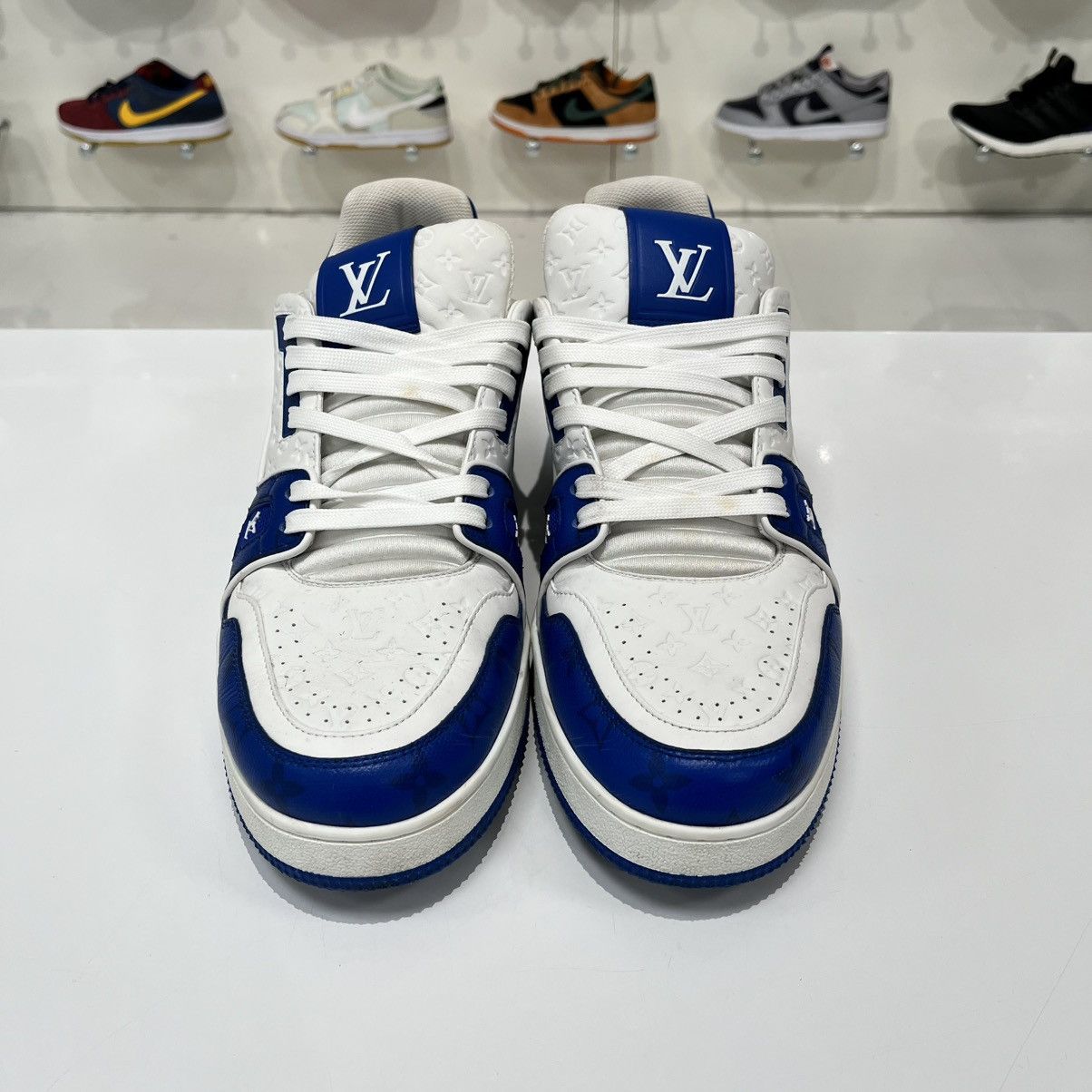 Louis Vuitton Louis Vuitton Trainer #54 Signature Blue White Size US 10 / EU 43 - 10 Thumbnail