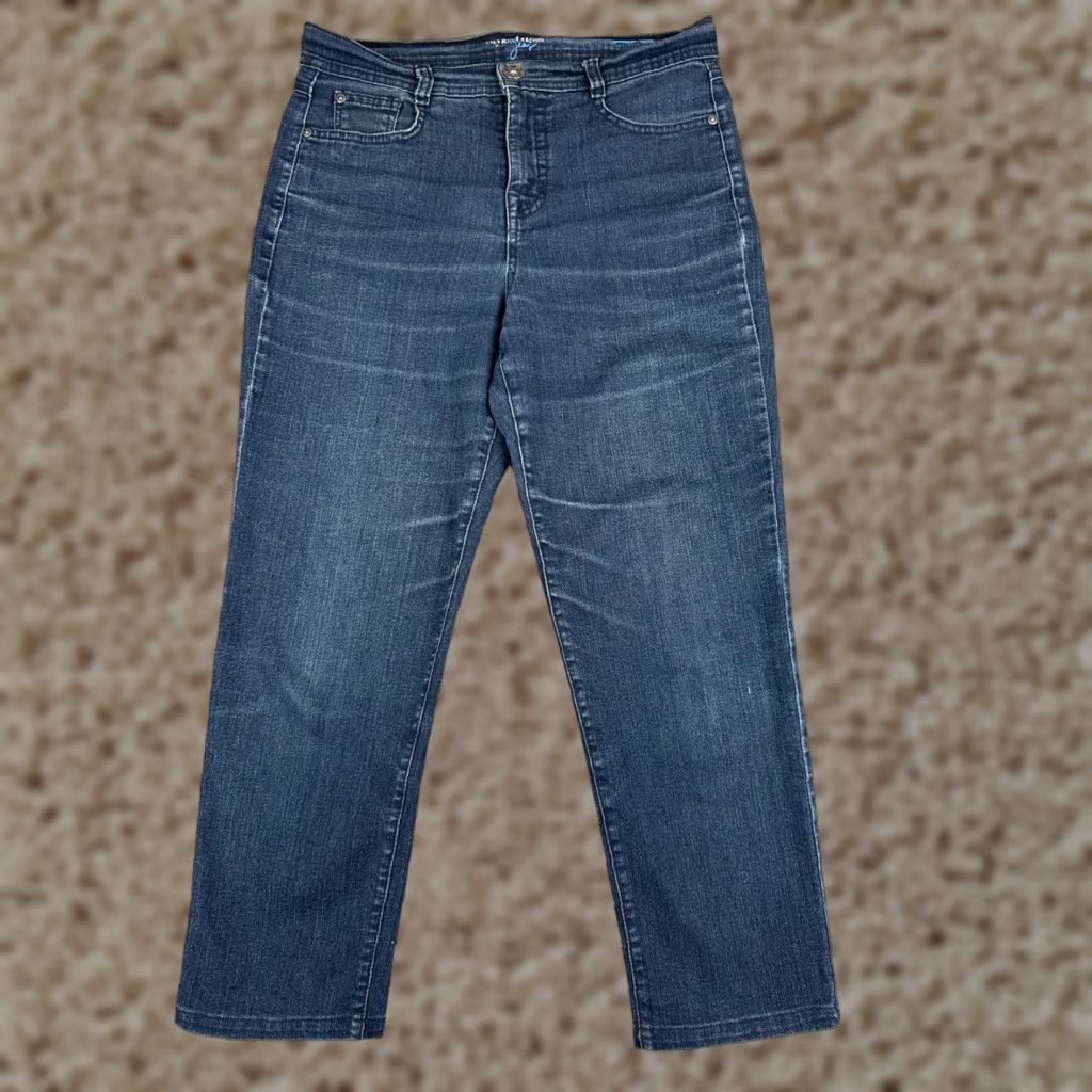 Vintage Style&Co Jeans Women 10P Denim Straight Leg Mid Rise 30x25 Blue Cotton 5-Pocket Size 32" / US 10 / IT 46 - 1 Thumbnail