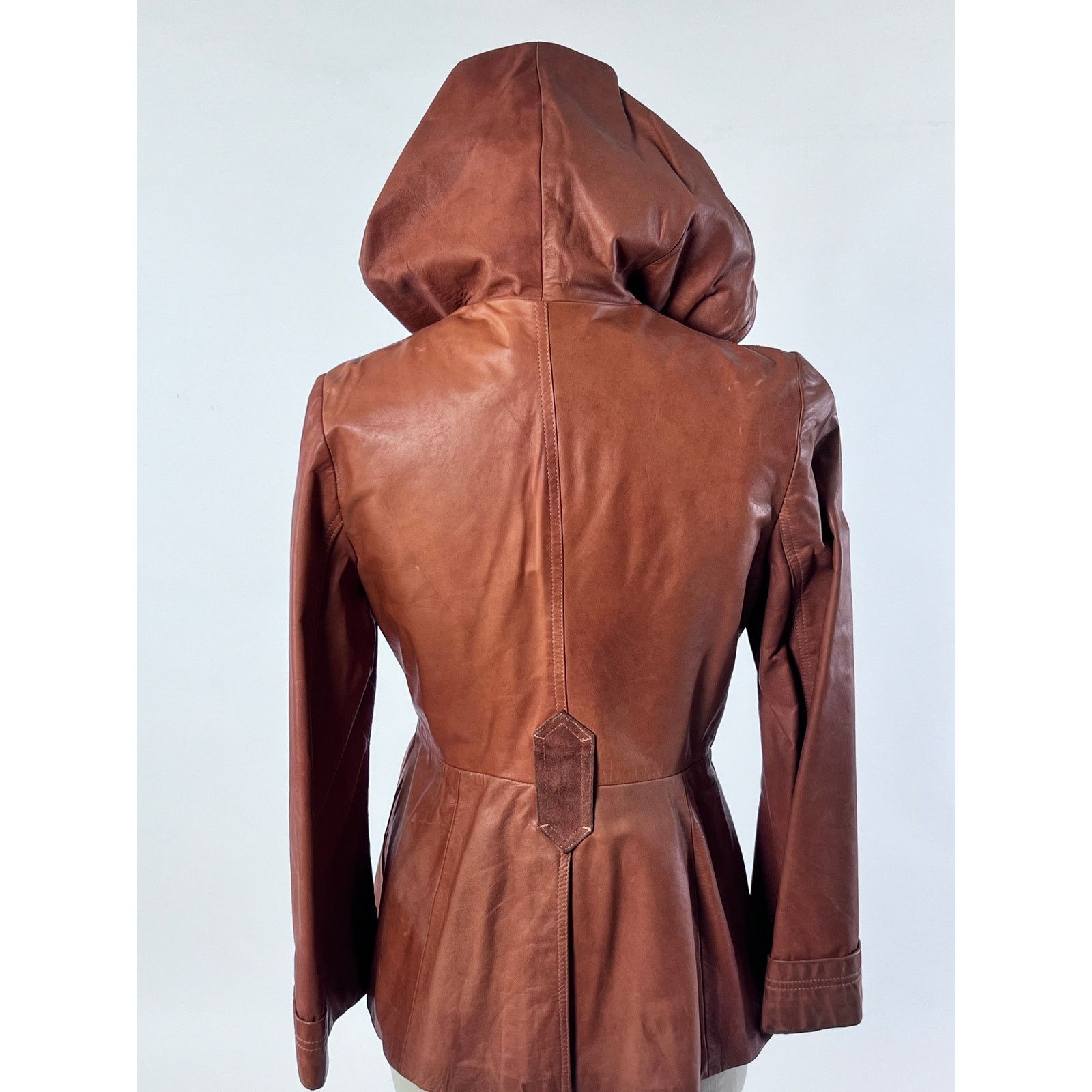 Other VTG Hooded Leather Jacket Cottagecore Festival Boho S/M Size S / US 4 / IT 40 - 7 Thumbnail