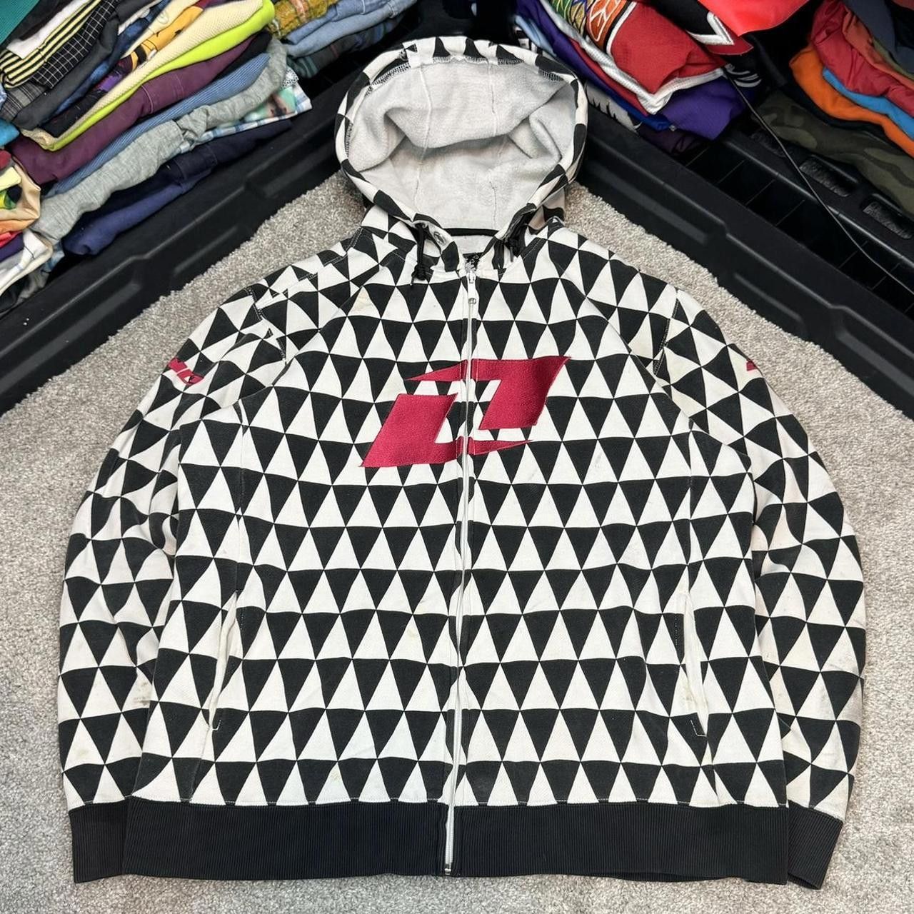 Japanese Brand × Vintage VTG Y2K One Industries Zip Up Hoodie Size US L / EU 52-54 / 3 - 1 Thumbnail