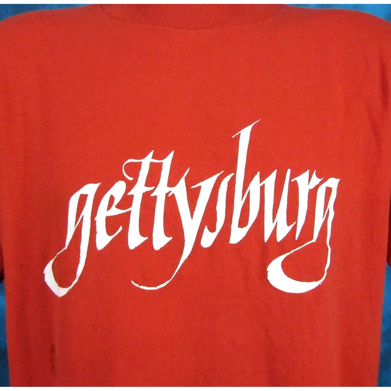 Vintage VINTAGE GETTYSBURG PENNSYLVANIA T-Shirt L MEN Red 80s 90s Civil War concert style print Size US L / EU 52-54 / 3 - 2 Thumbnail