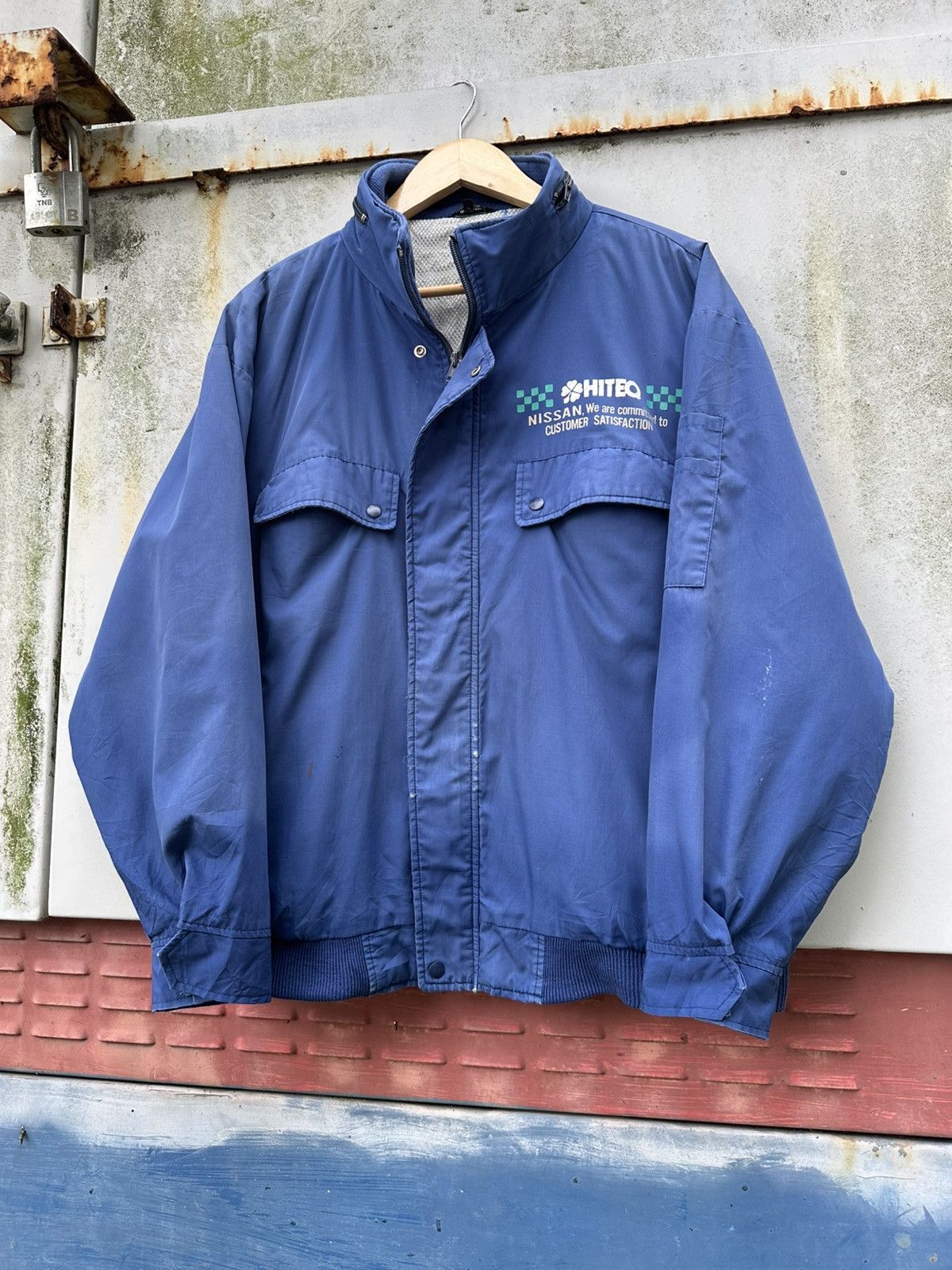 Vintage 👹Vintage Faded Nissan Hiteq Bomber Jacket Size US M / EU 48-50 / 2 - 5 Thumbnail