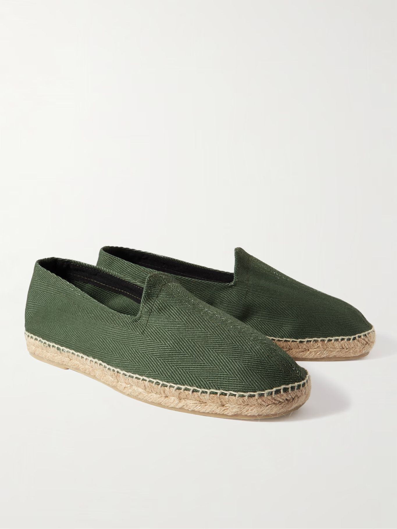 Drake's DRAKE'S Herringbone Cotton Canvas Espadrilles Size US 10 / EU 43 - 1 Thumbnail