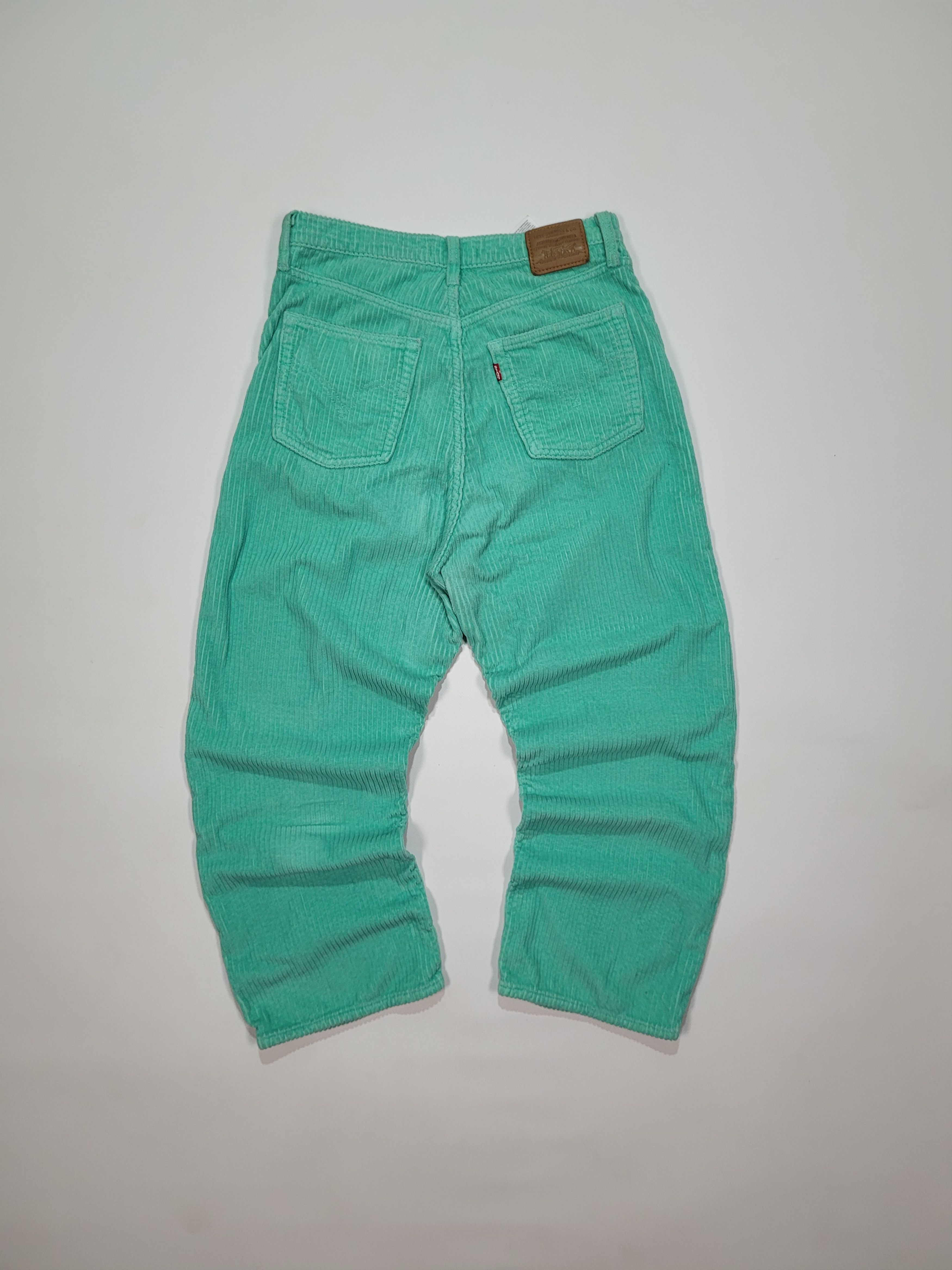 Levi's Levis Aqua Mint Corduroy Ribcage Straight Ankle Pants Size 30" / US 8 / IT 44 - 5 Thumbnail