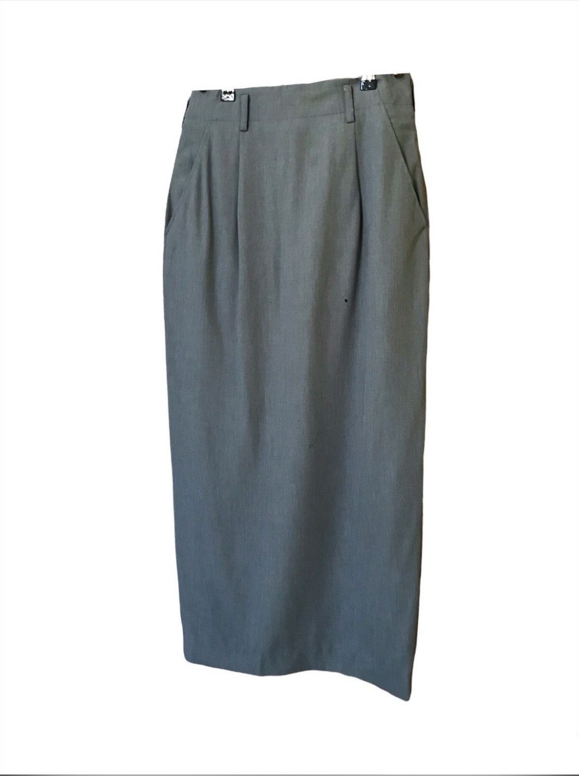 Yohji Yamamoto Work Shop by Yohji Yamamoto Triple Pocket Plain Skirt Size 28" / US 6 / IT 42 - 2 Thumbnail