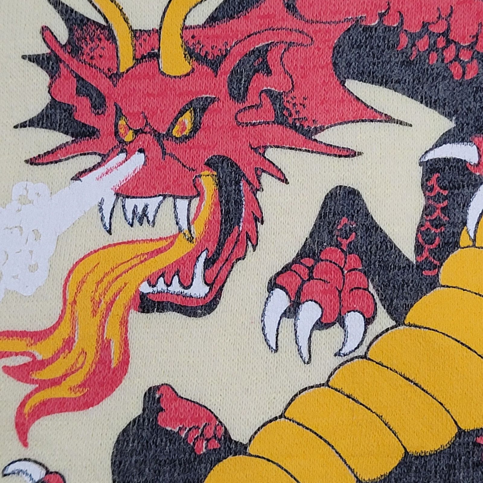 Vintage VTG 1987 Fire Breathing Dragon Sweatshirt Women M/L Crop USA Size L / US 10 / IT 46 - 13 Thumbnail