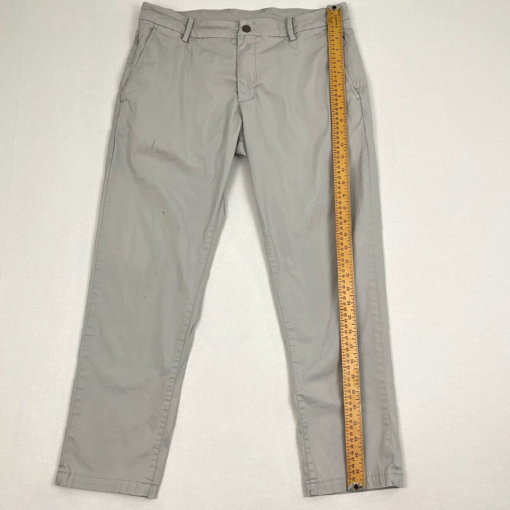 Vintage Bird Dogs Pants Mens 34 x 27 Lined Gray Active Performance Golf Stretch Travel Chino Slim 5-Pocket Front Flat Front Button Zip Casual Mens Size US 34 / EU 50 - 7 Thumbnail