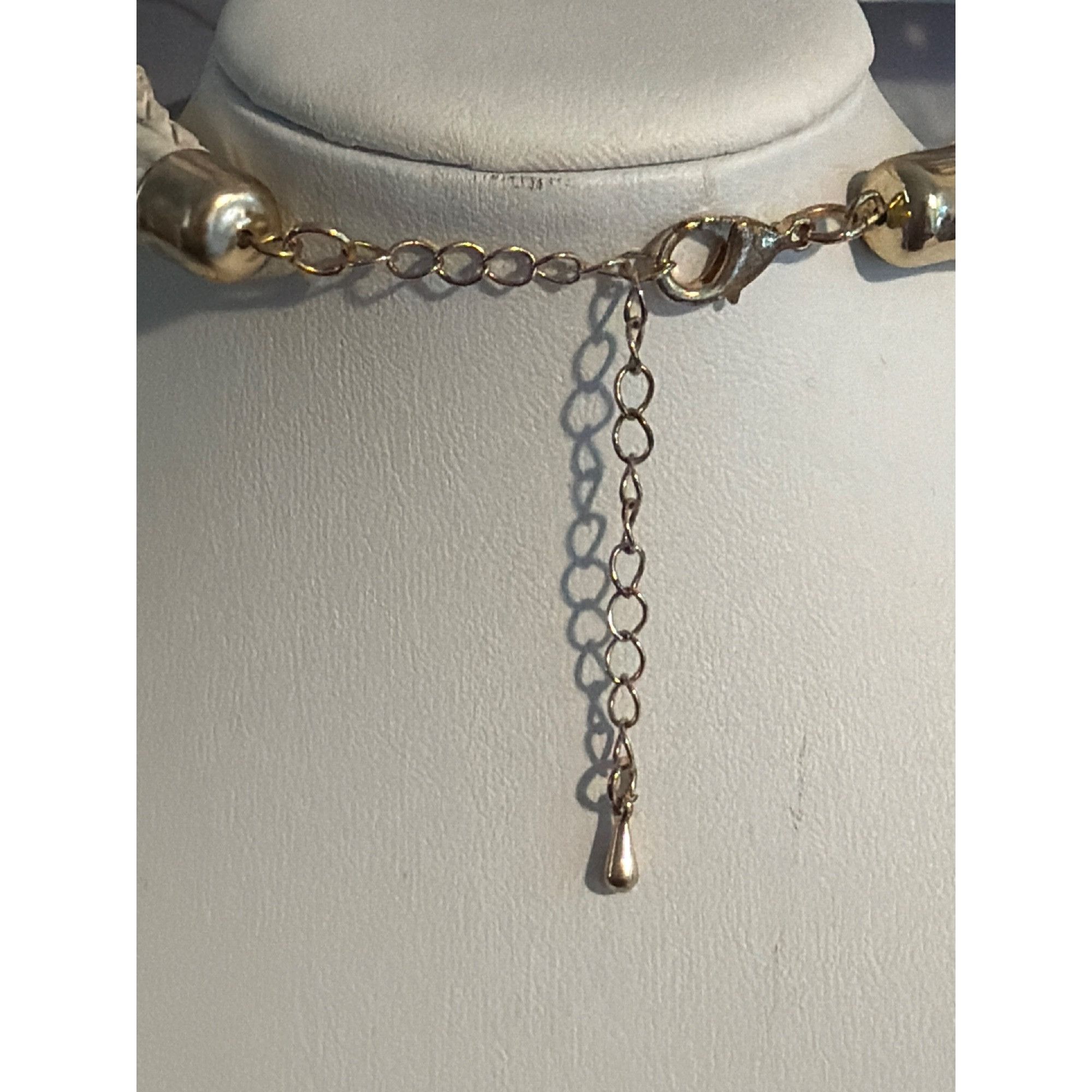 Other White Faux Braided Leather Multi Strand Necklace Rings Beads Size ONE SIZE - 5 Thumbnail