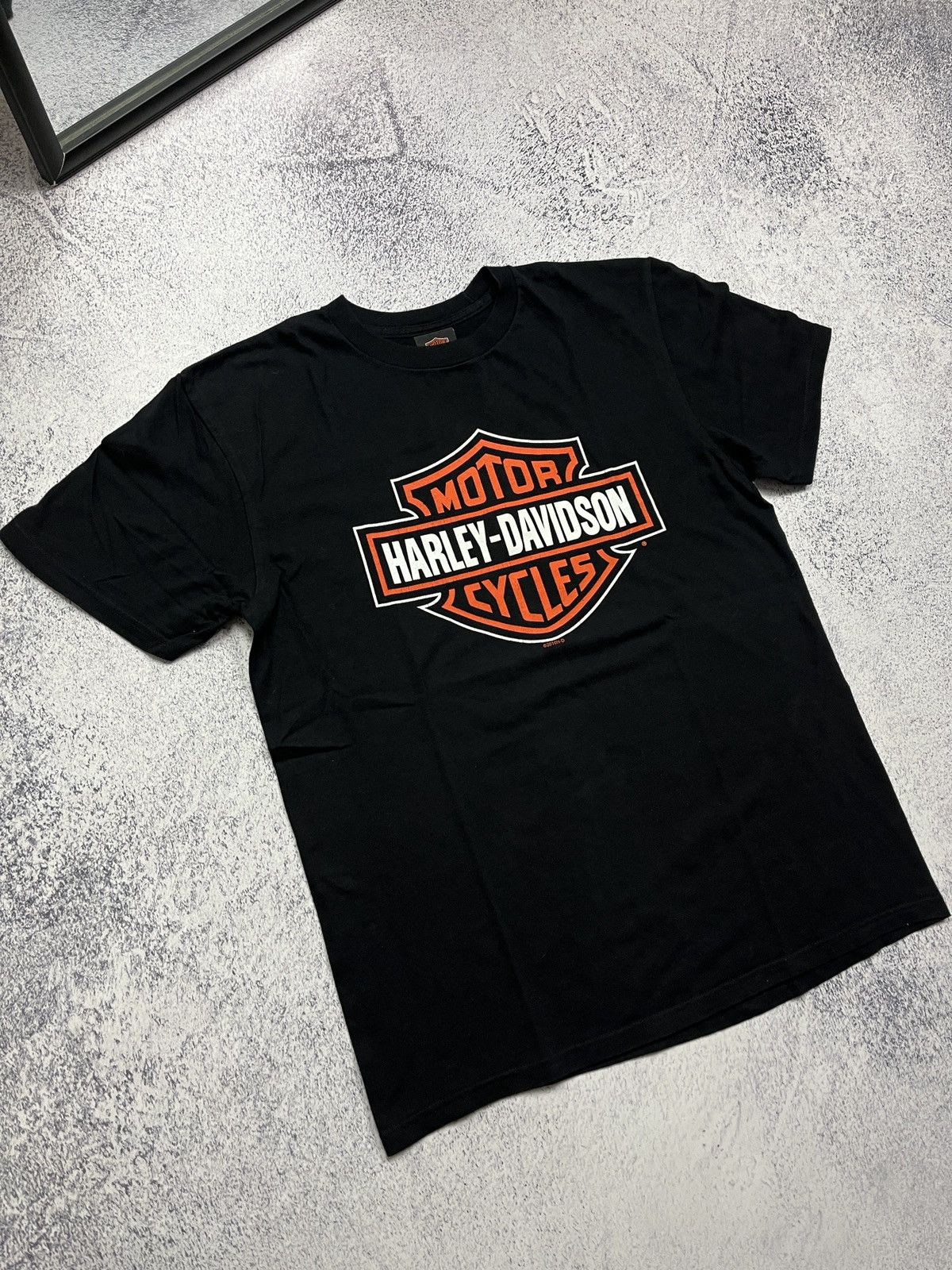 Harley Davidson Vintage 00’s Harley Davidson Big Logo T Shirt Swtitzerland Size US L / EU 52-54 / 3 - 3 Thumbnail