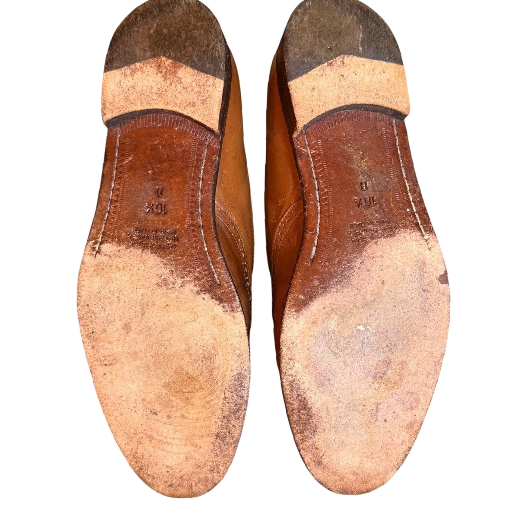 VINTAGE Rioni Tassel Loafers Men 10.5 Brown Leather Italy  display picture 2