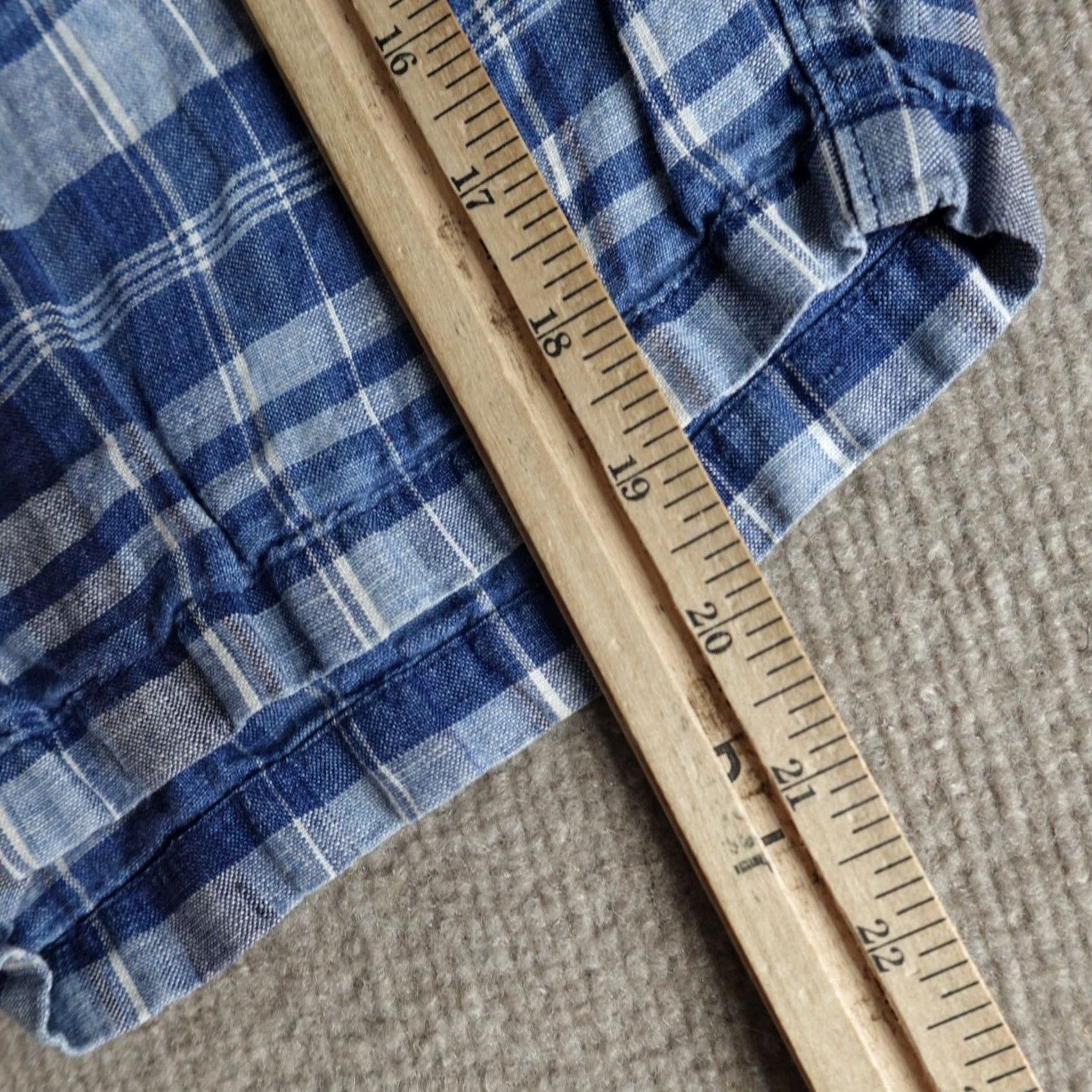 J.Crew J.Crew Mens Shorts 32 Blue Plaid Linen 10" Chino Casual Preppy Mens Size US 32 / EU 48 - 7 Thumbnail