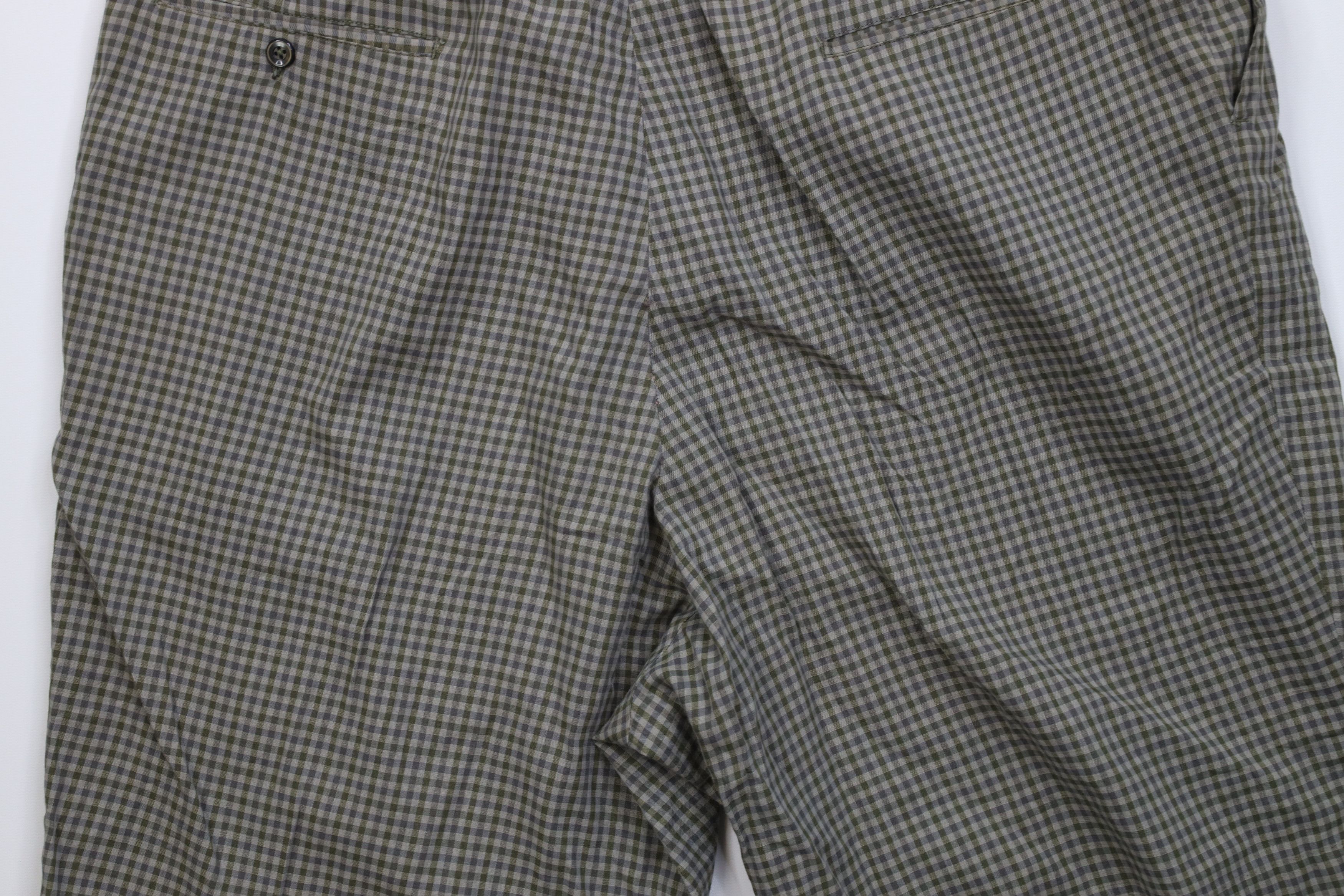 Vintage Vintage 50s Streetwear Knee Chino Shorts Green Plaid USA Size US 40 / EU 56 - 12 Thumbnail