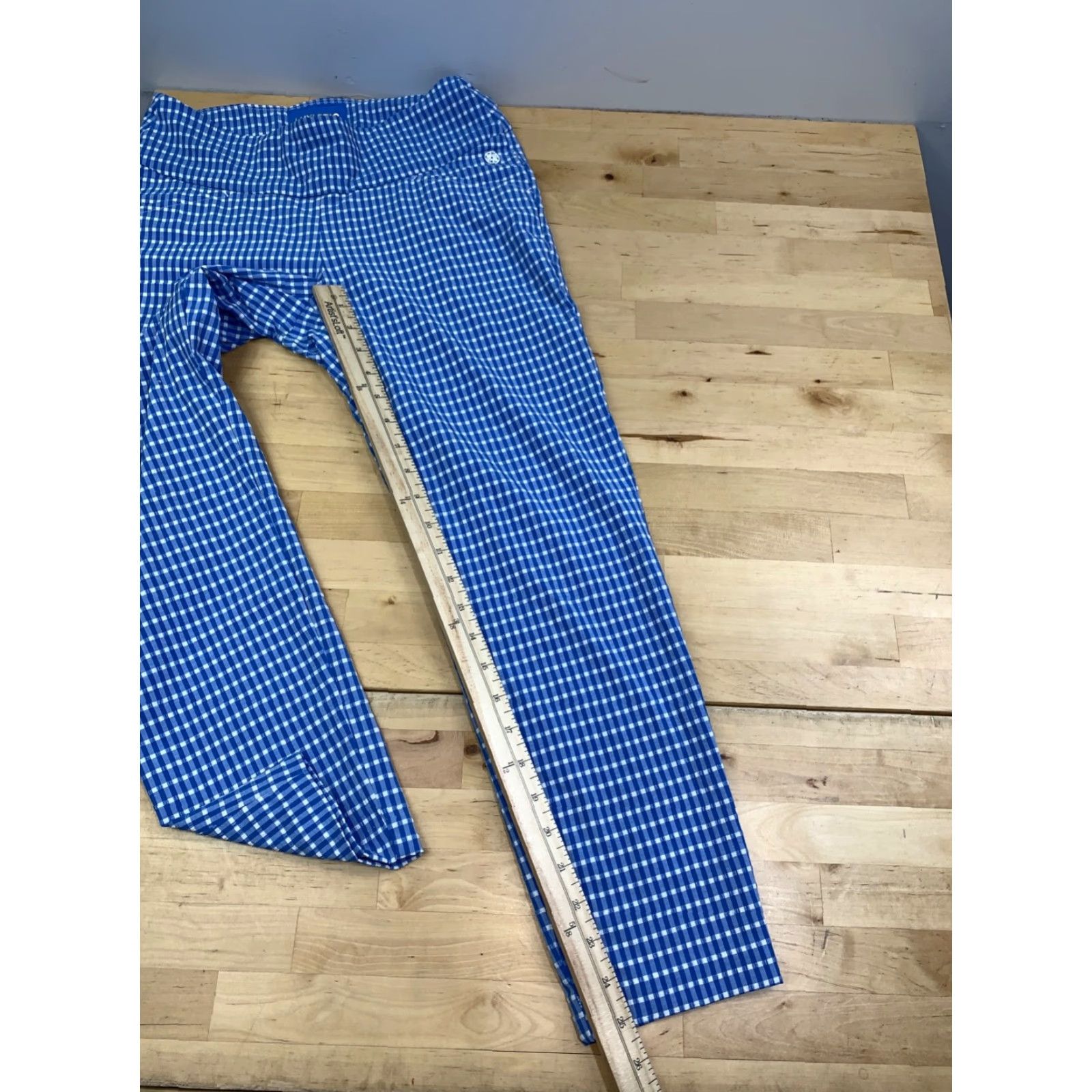 Lilly Pulitzer Lilly Pulitzer Luxletic Pants Women 4 Blue Check Pullon Ankle Casual Blue 4 Womens Pants Ankle Casual Lilly Pulitzer Luxletic Ladies Pants 90s? Size 27" / US 4 / IT 40 - 5 Thumbnail