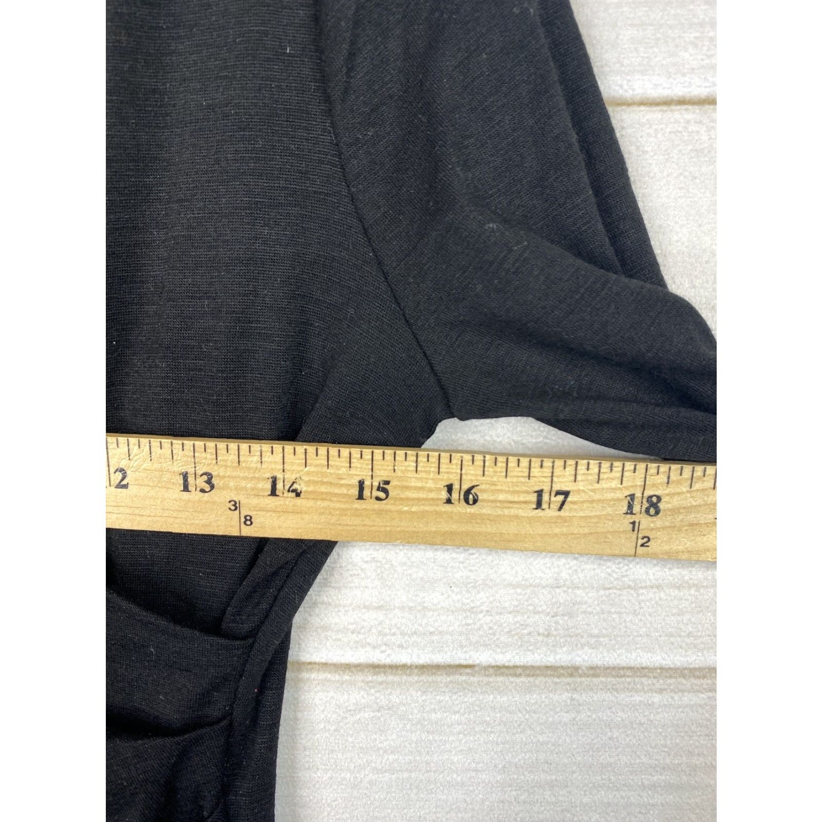 Talbots Talbots Dress Womens XS Classic Black Wool Blend Sheath Faux Wrap Long Sleeve V-Neck Zip Knee Length Size XS / US 0-2 / IT 36-38 - 6 Thumbnail