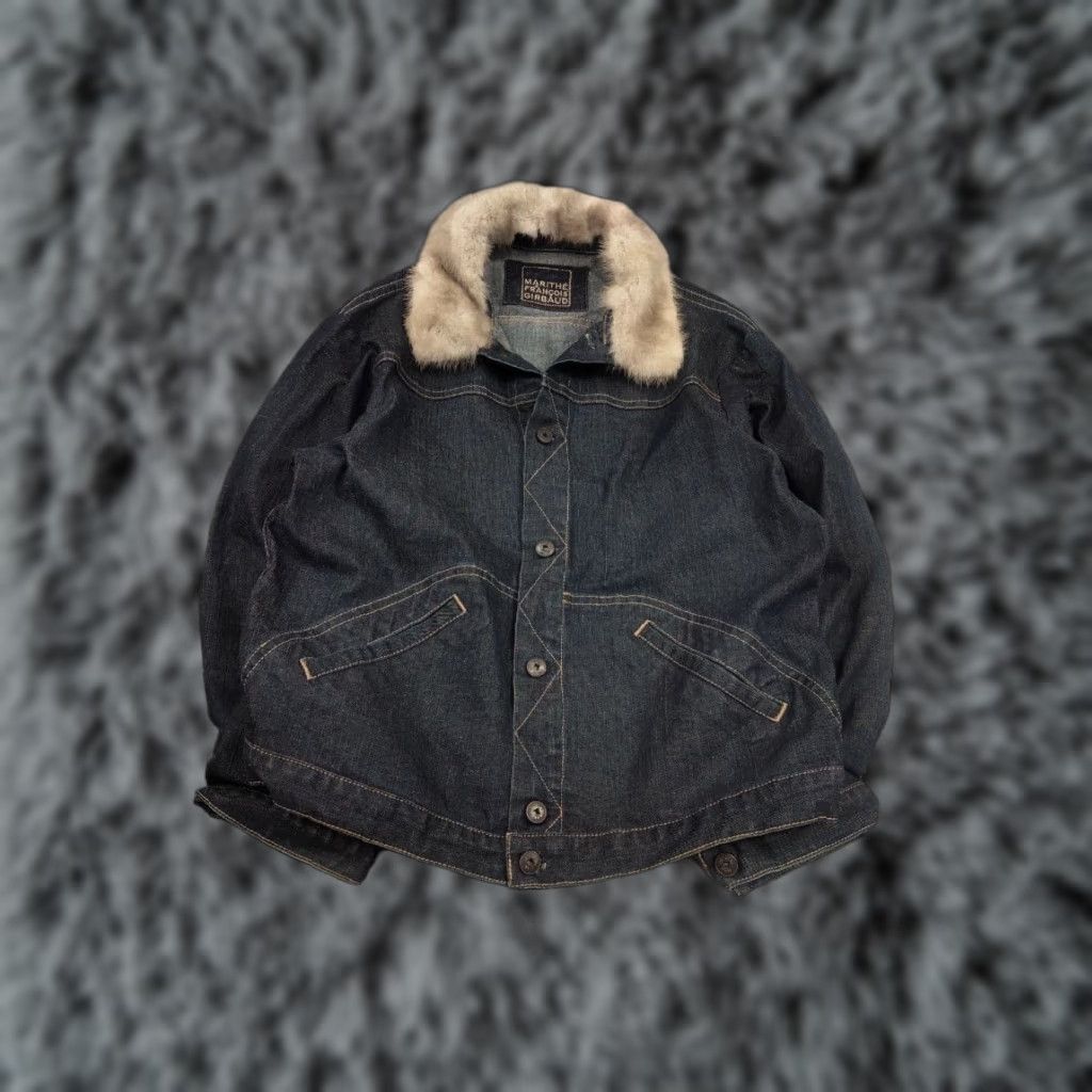 Vintage Marithe Francois Girbaud Denim Jacket Vintage Pocket fur collar Jacket Size M / US 6-8 / IT 42-44 - 1 Thumbnail