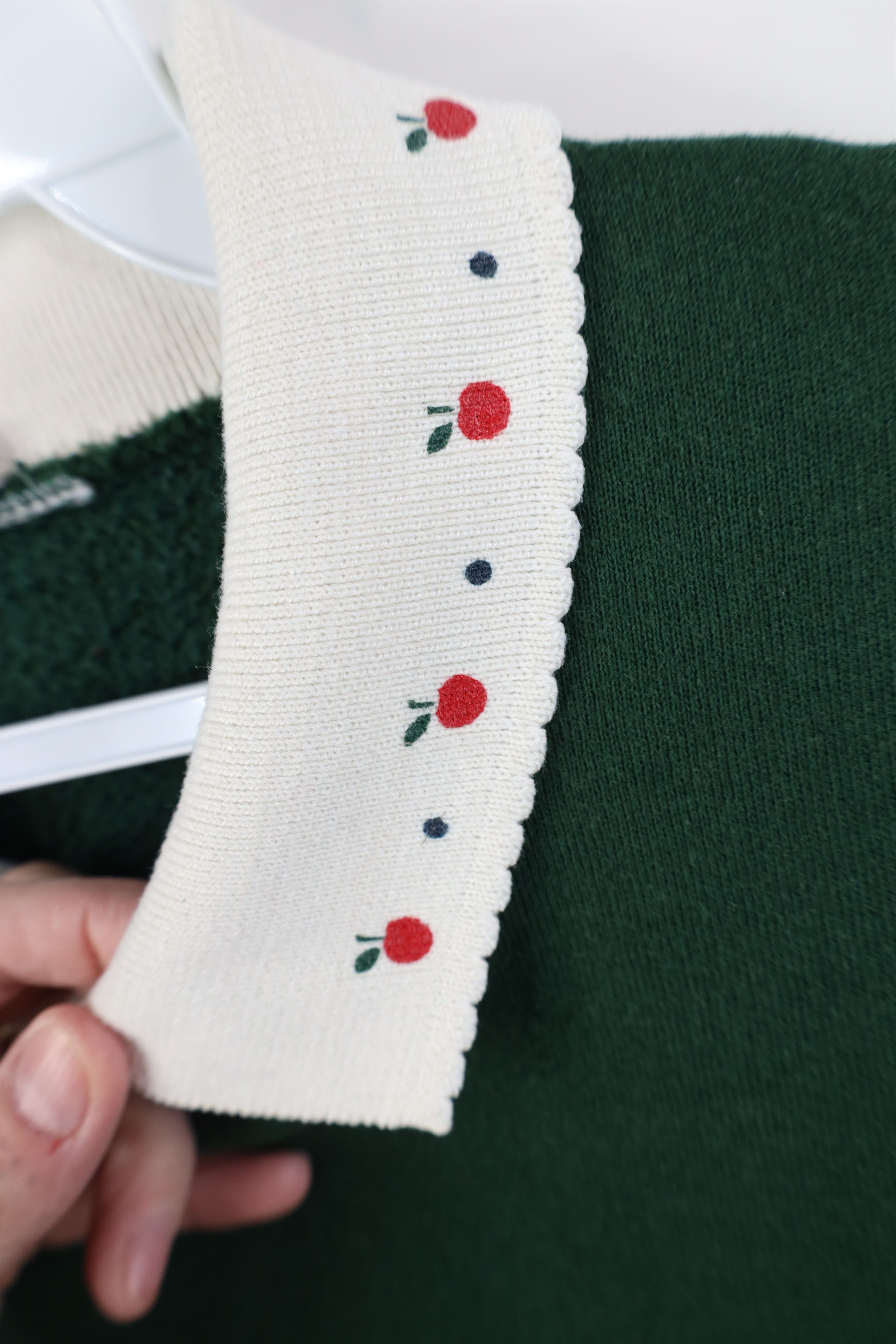 Vintage Vintage 90s Streetwear Apple Orchard Collared Sweatshirt USA Size L / US 10 / IT 46 - 9 Thumbnail